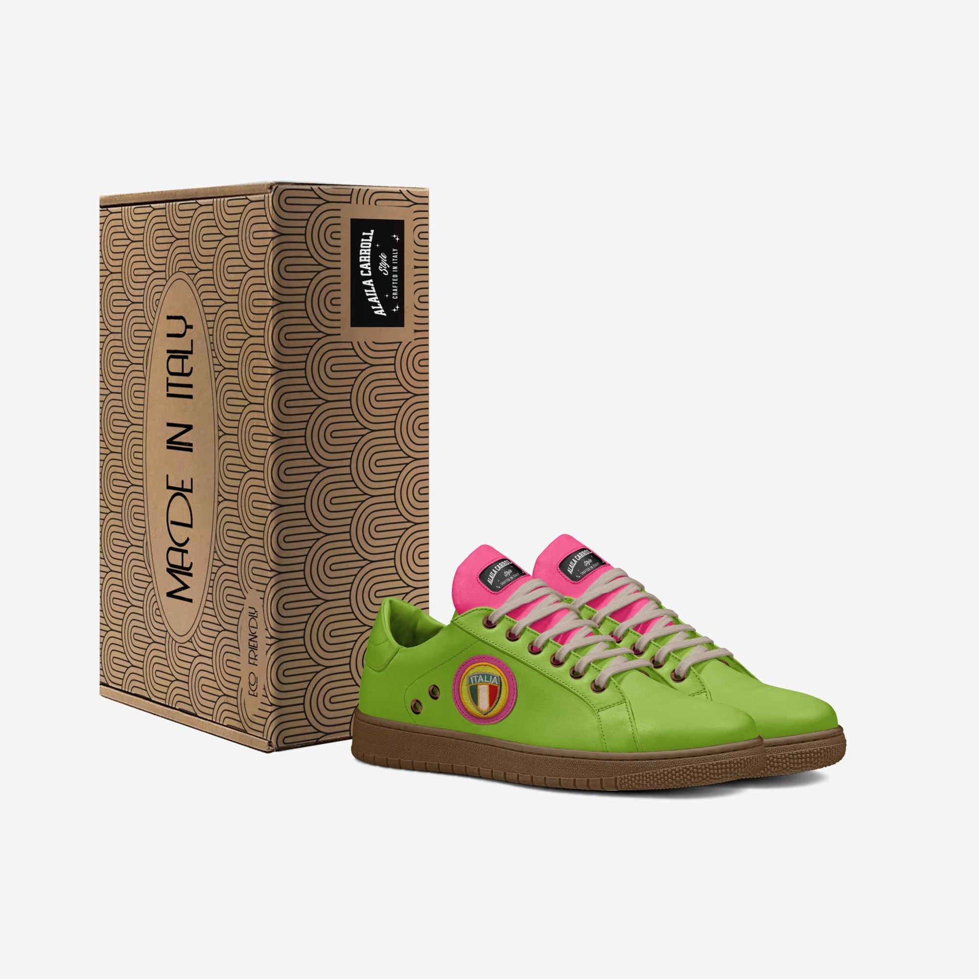 ECO VINTAGE LOW TOP Green & Pink