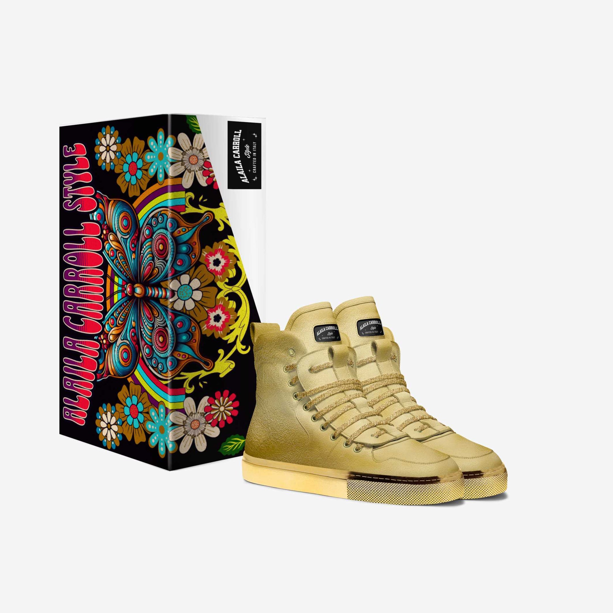 DESIGNER LACED HIGH-TOP – Gold