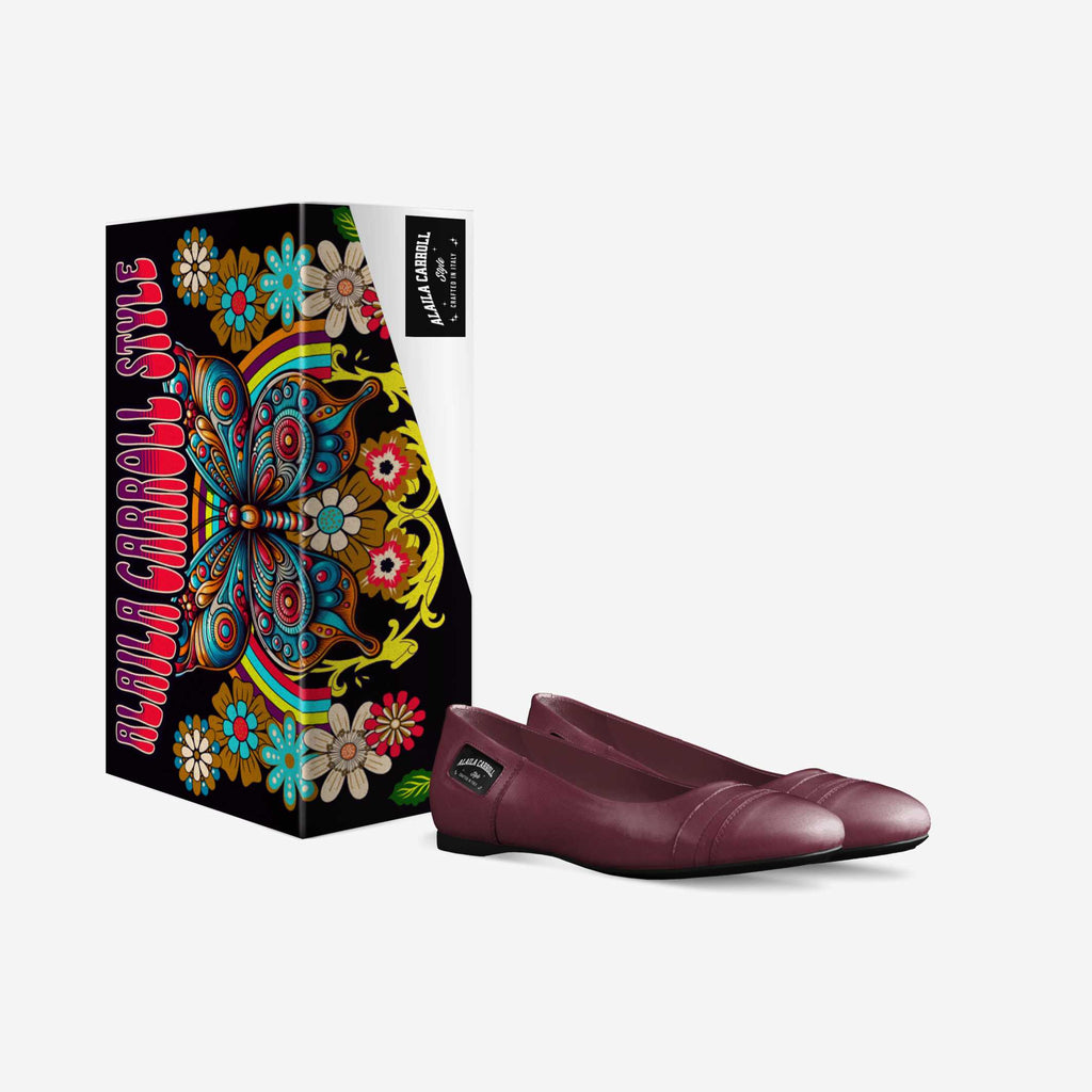 Minimal Ballerina Flat Burgundy – Elegant Italian Women’s Flats | Alaila Carroll Style