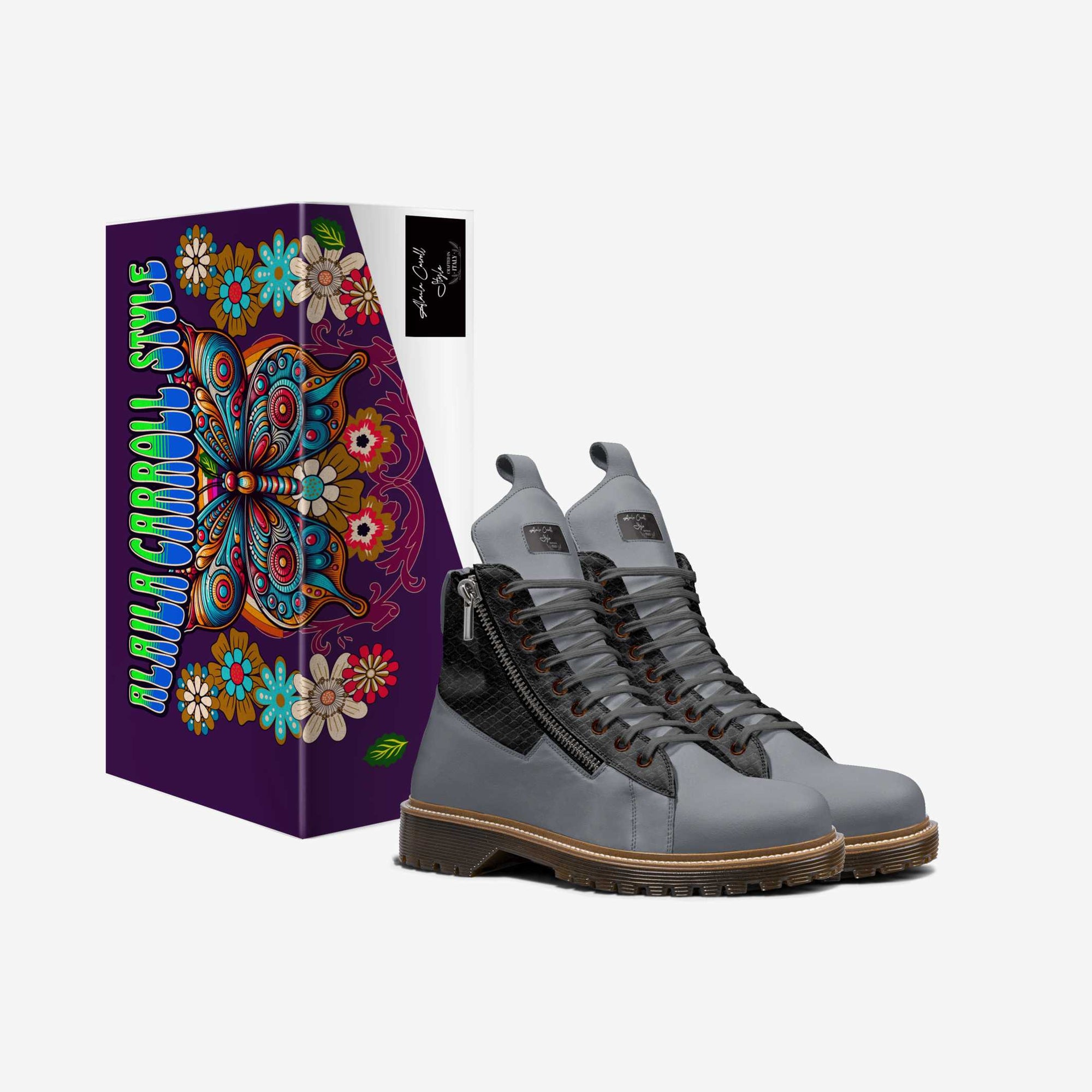 ZIP BOOT HIGH TOP Grey & Black