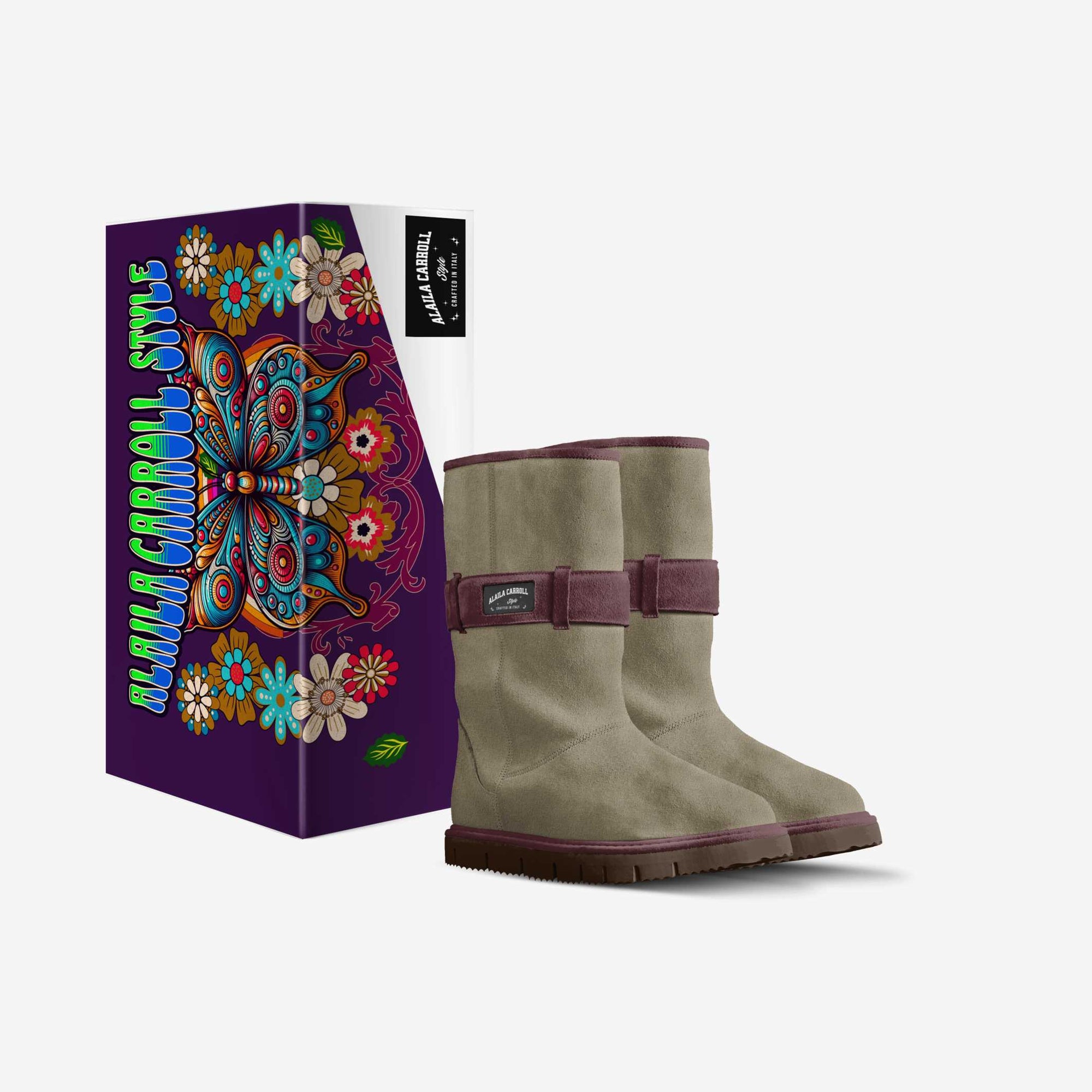 Belted Mid-Boot Tan & Plum