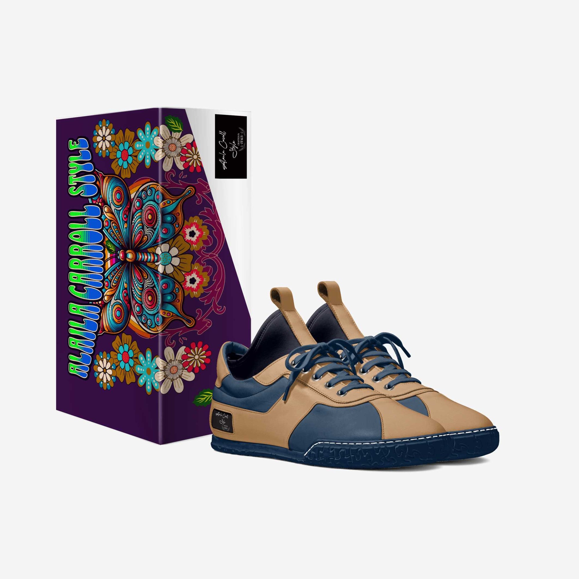 MODERN SOCK LOW TOP Tan & Navy