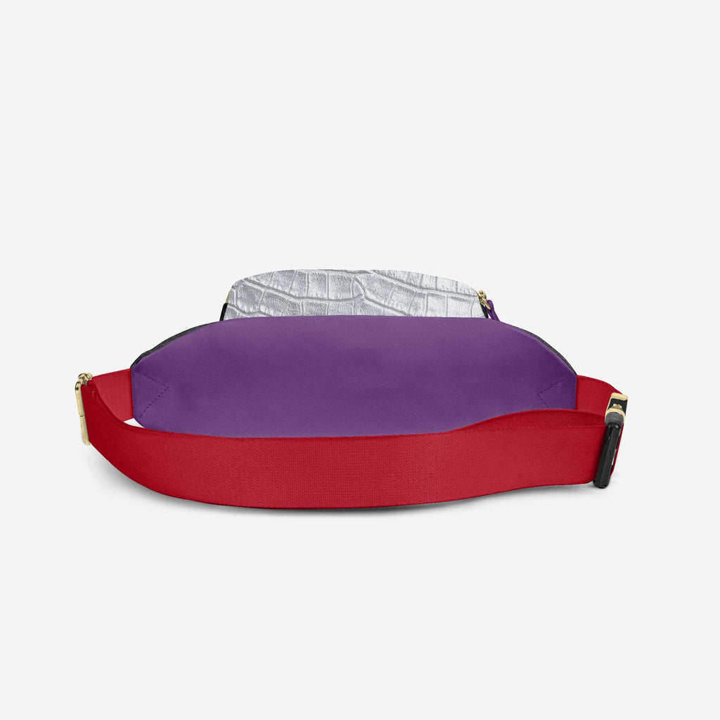 DESIGNER LUXE MULTI-POCKET BELT BAG Black, Purple, Red, Silver, and Gold
