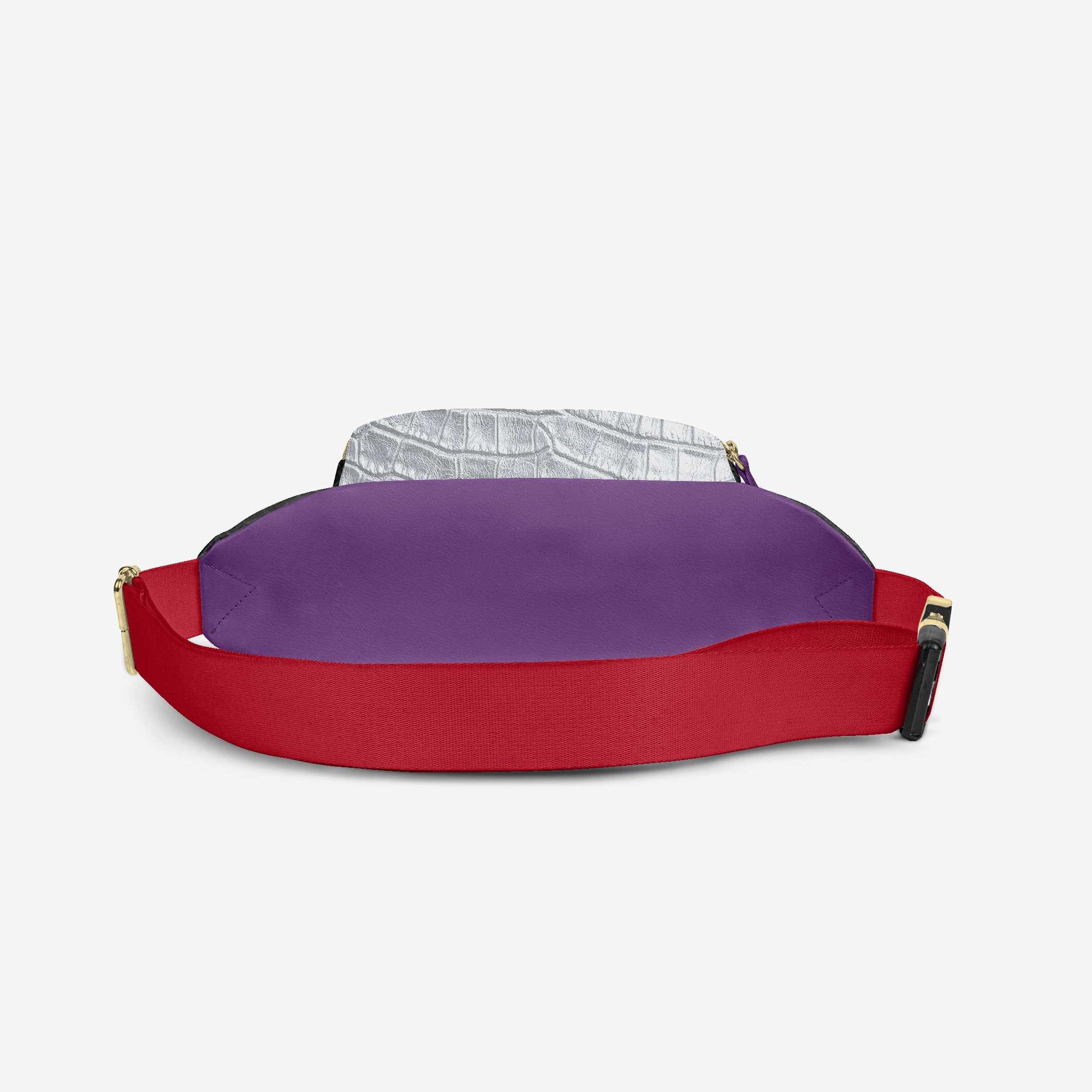 DESIGNER LUXE MULTI-POCKET BELT BAG Black, Purple, Red, Silver, and Gold