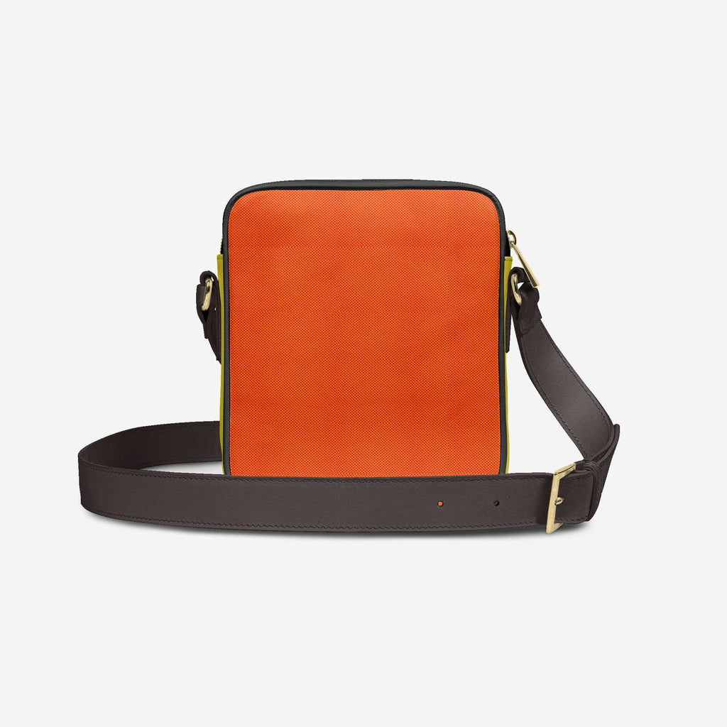 CROSS-BODY DESIGNER SHOULDERBAG Mustard, Orange, & Black