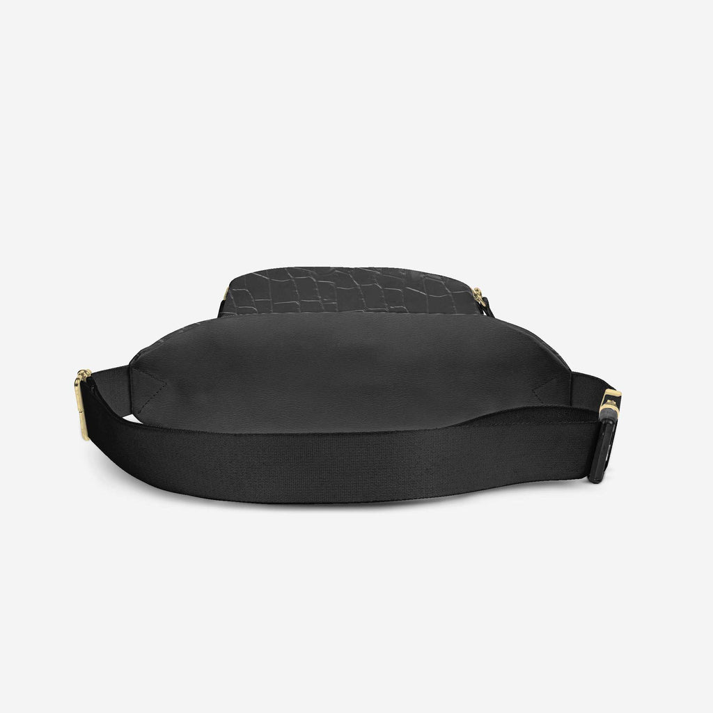 DESIGNER LUXE MULTI-POCKET BELT BAG Black