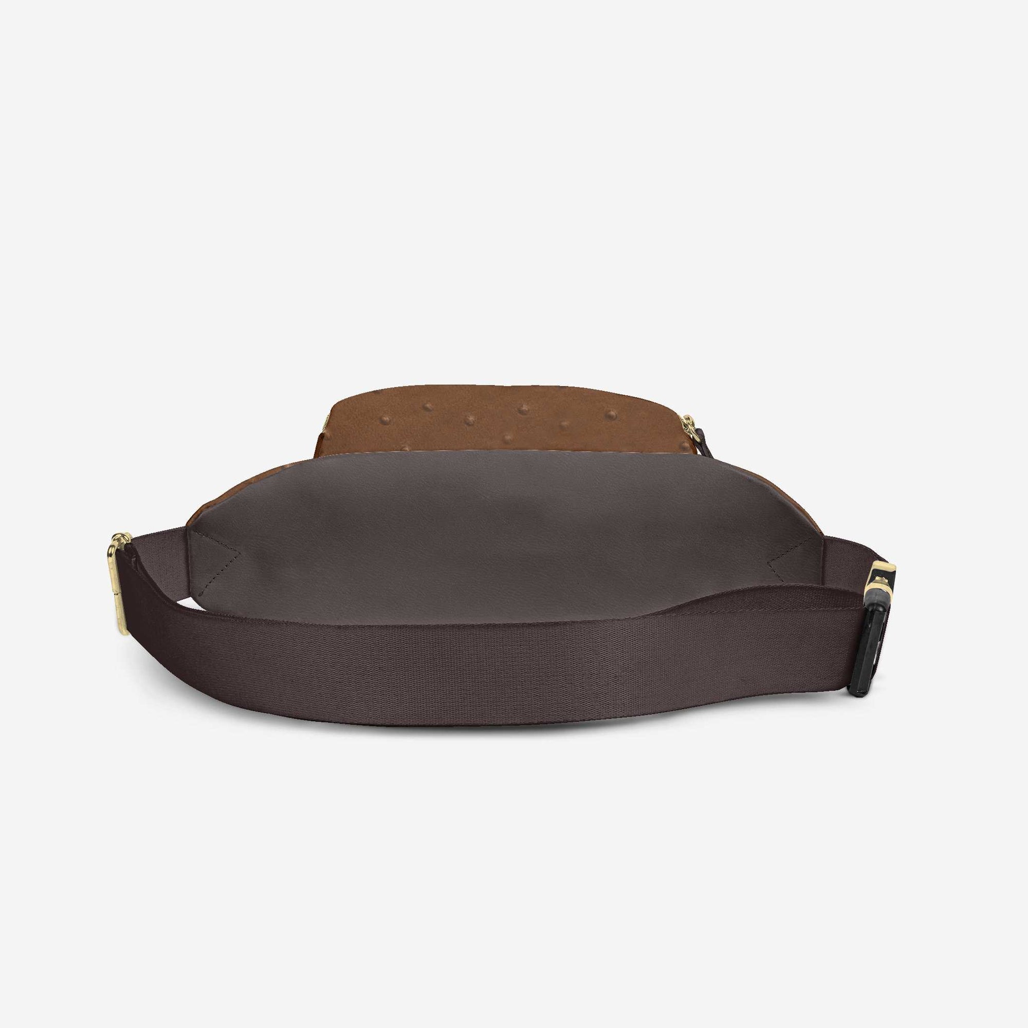 DESIGNER LUXE MULTI-POCKET BELT BAG BROWN
