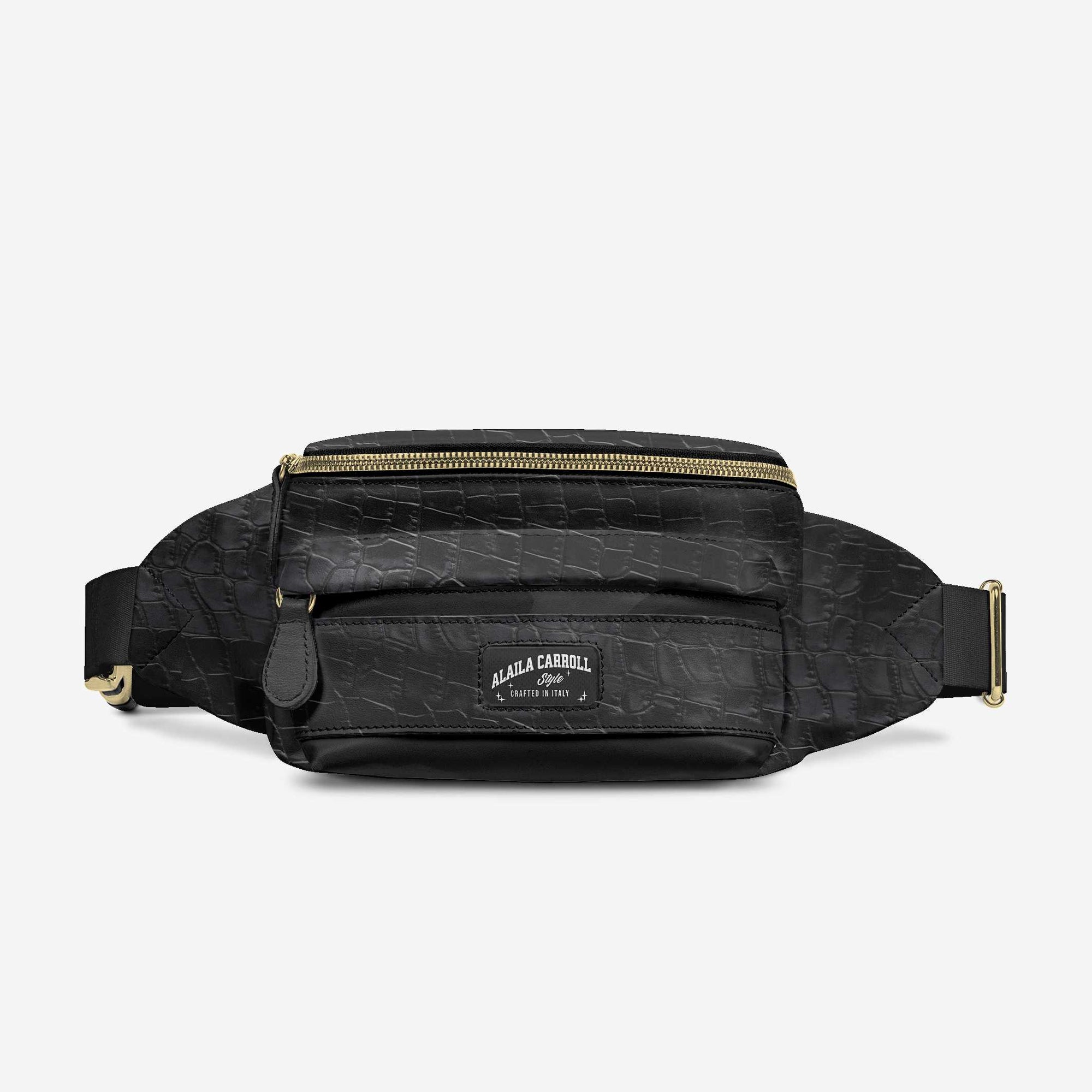 DESIGNER LUXE MULTI-POCKET BELT BAG Black