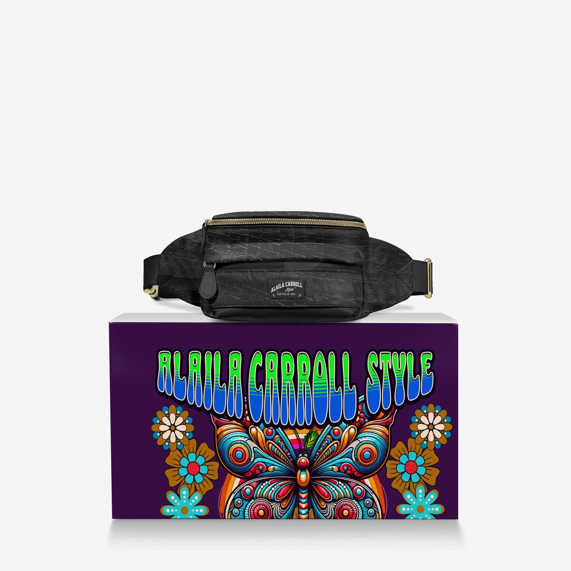 DESIGNER LUXE MULTI-POCKET BELT BAG Black