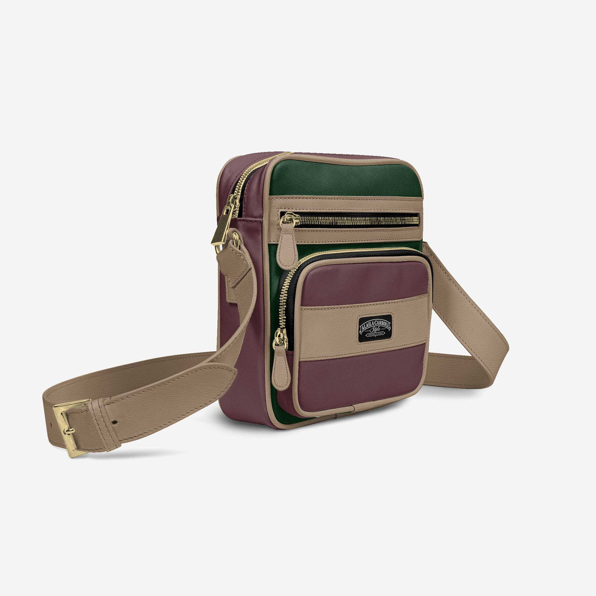 Cross-Body Designer Shoulder Bag Wine, Mouton, Serpentine & Black – Bold Texture Meets Italian Luxury