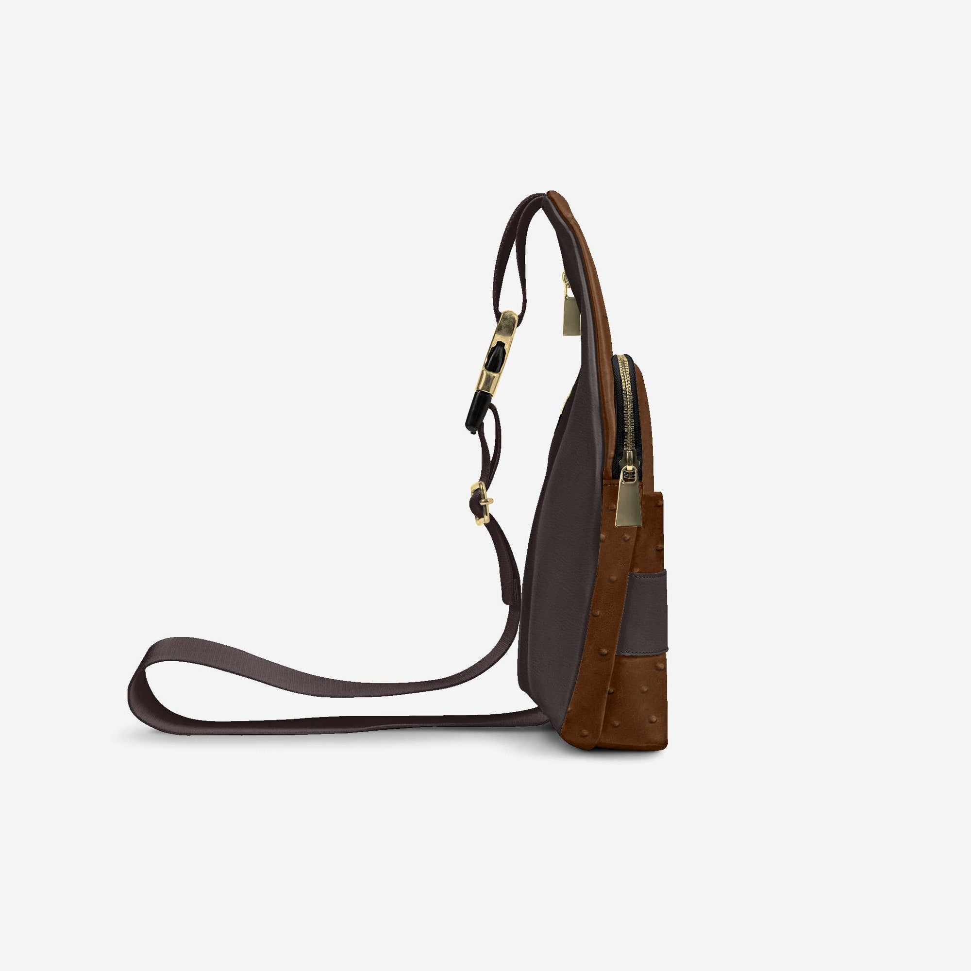 ELEGANT CROSSBODY DESIGNER LUXE BAG BROWN