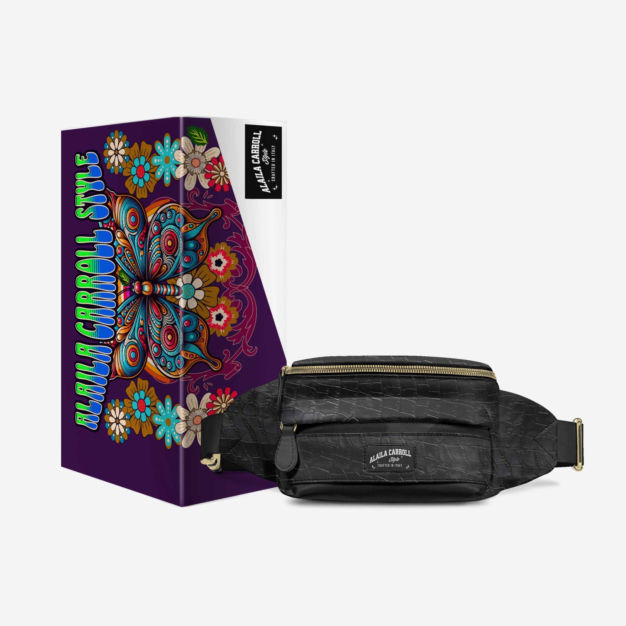 DESIGNER LUXE MULTI-POCKET BELT BAG Black