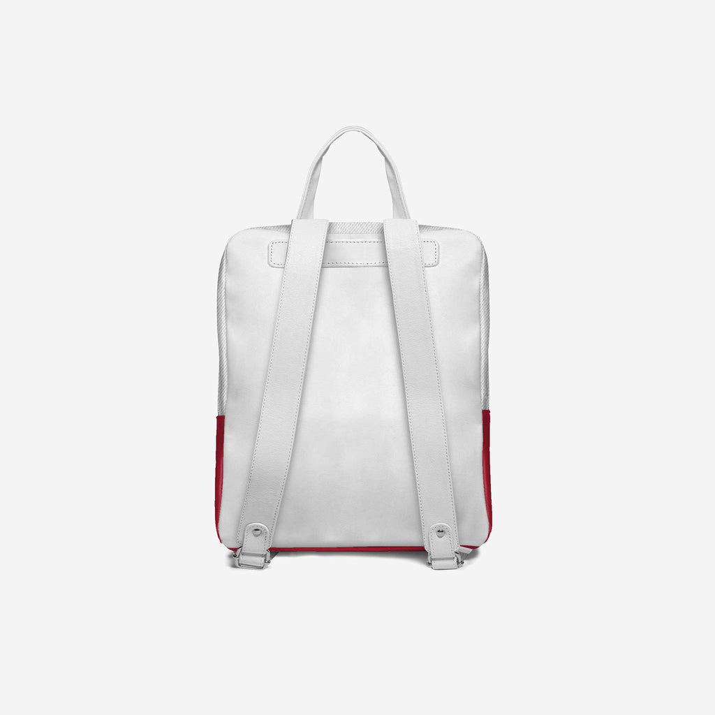 DESIGNER LUXE URBAN MINIMAL BACKPACK Red & White