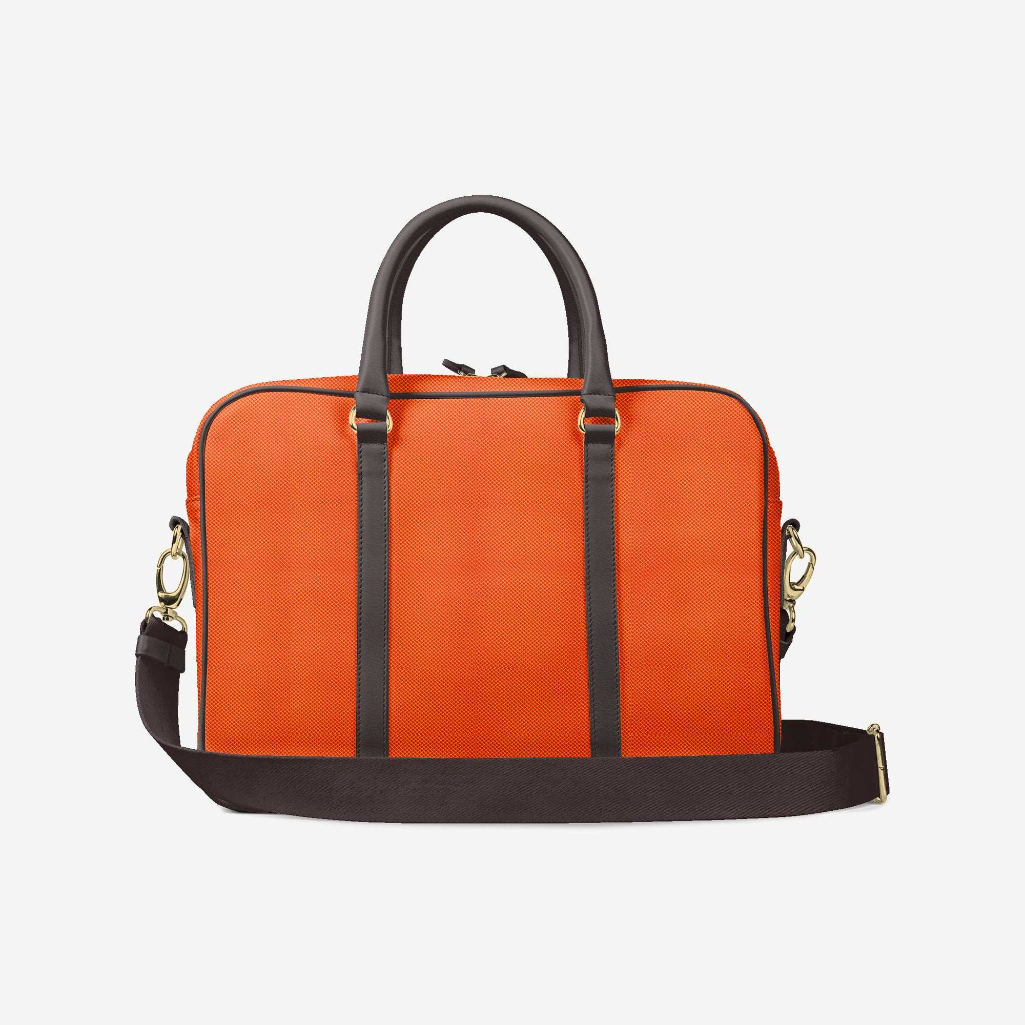 DESIGNER LUXURY URBAN WORK BAG Orange & Brown