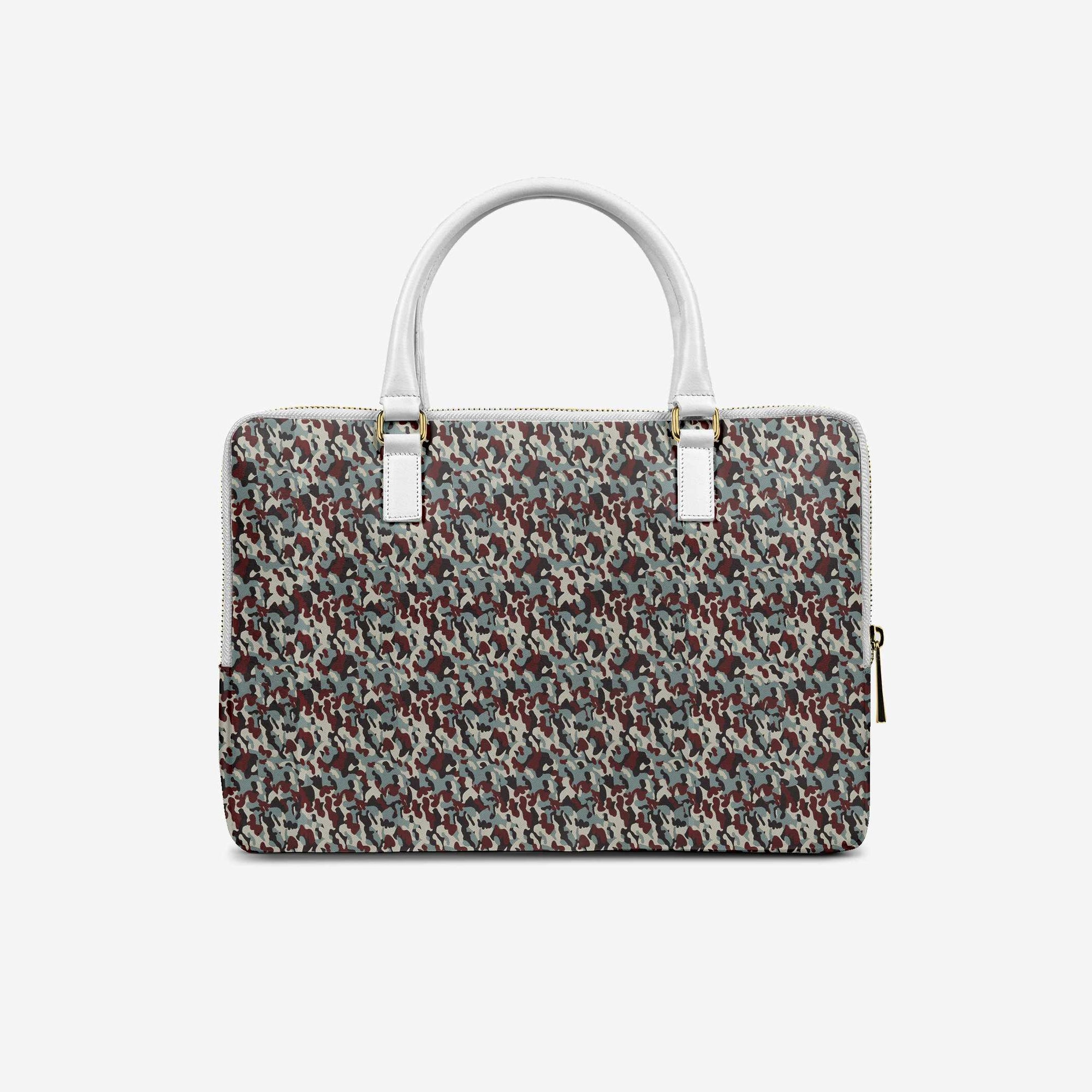 DESIGNER LUXURY DOUBLE POCKET BAG White & Print