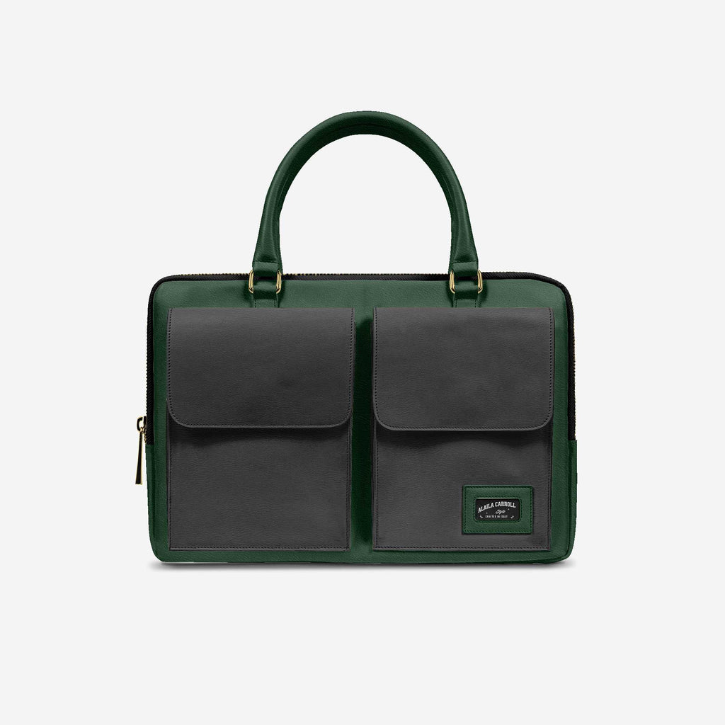 Designer Luxury Double Pocket Bag – Serpentine & Black
