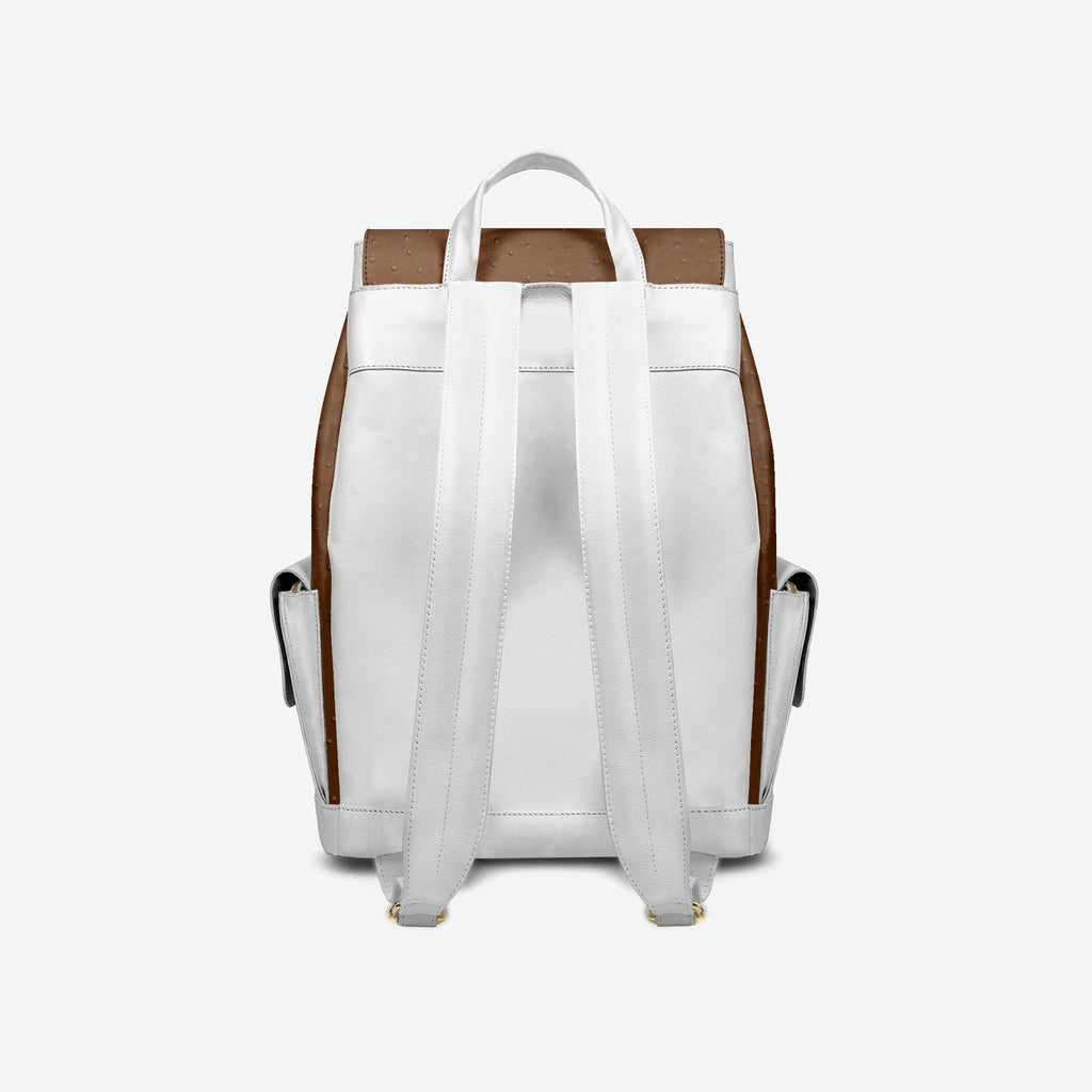 RETRO LUXE BACKPACK White & Brown