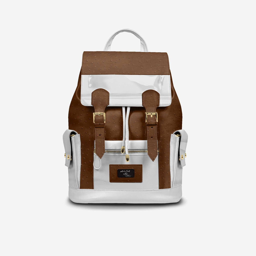RETRO LUXE BACKPACK White & Brown