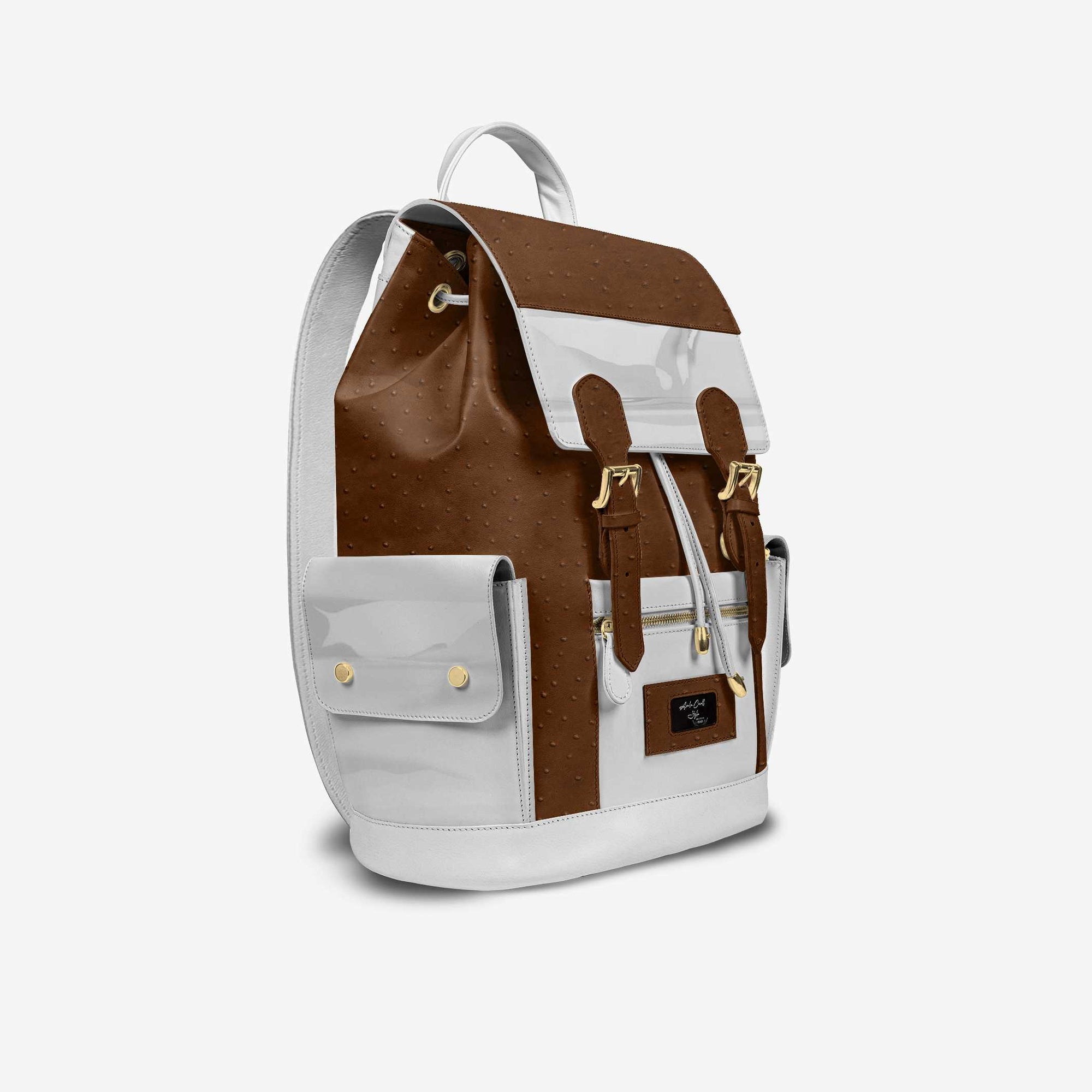 RETRO LUXE BACKPACK White & Brown