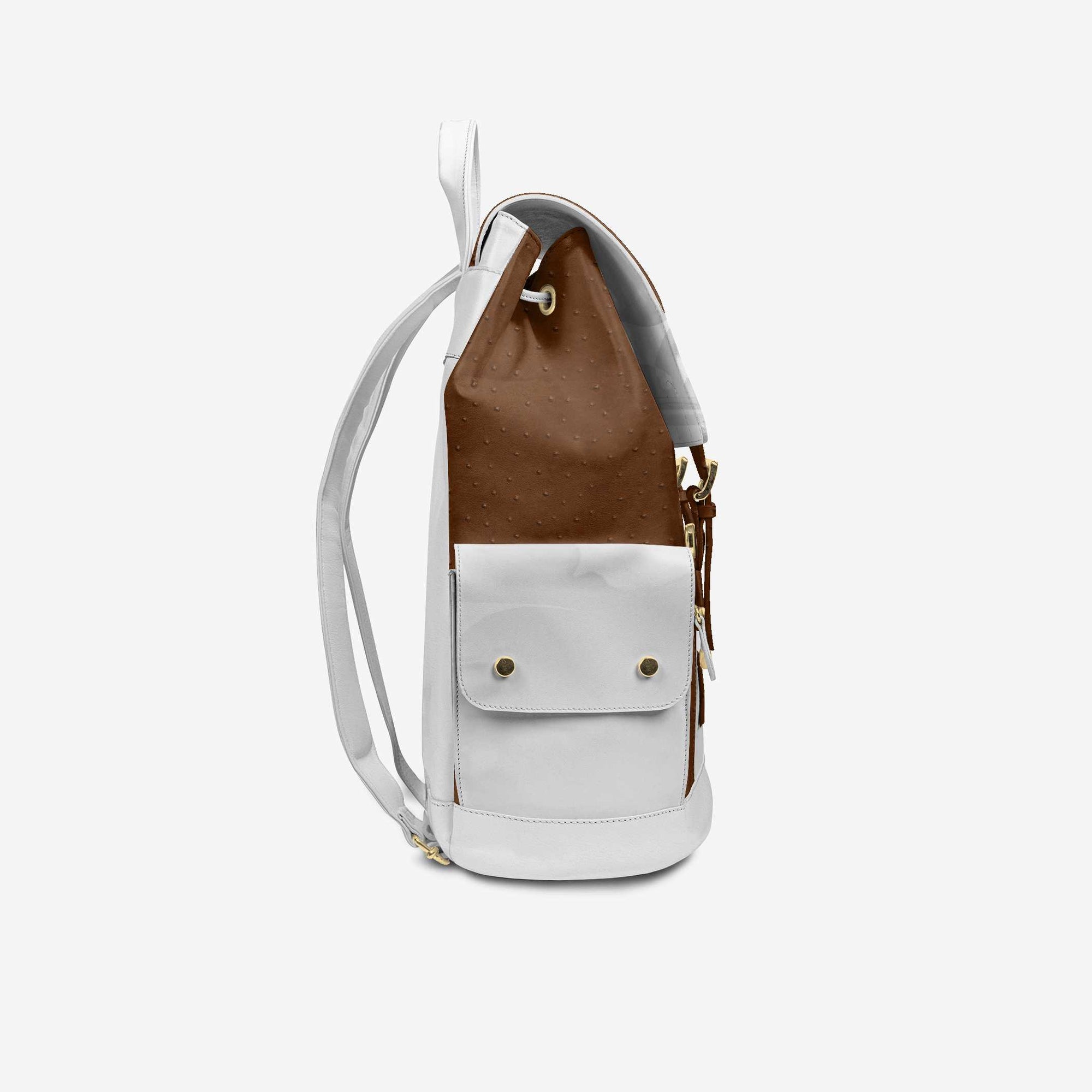 RETRO LUXE BACKPACK White & Brown