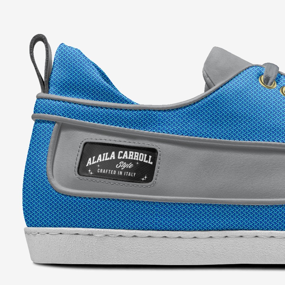 LUXURY FASHION BLUE & GREY SNEAKER LOW TOP