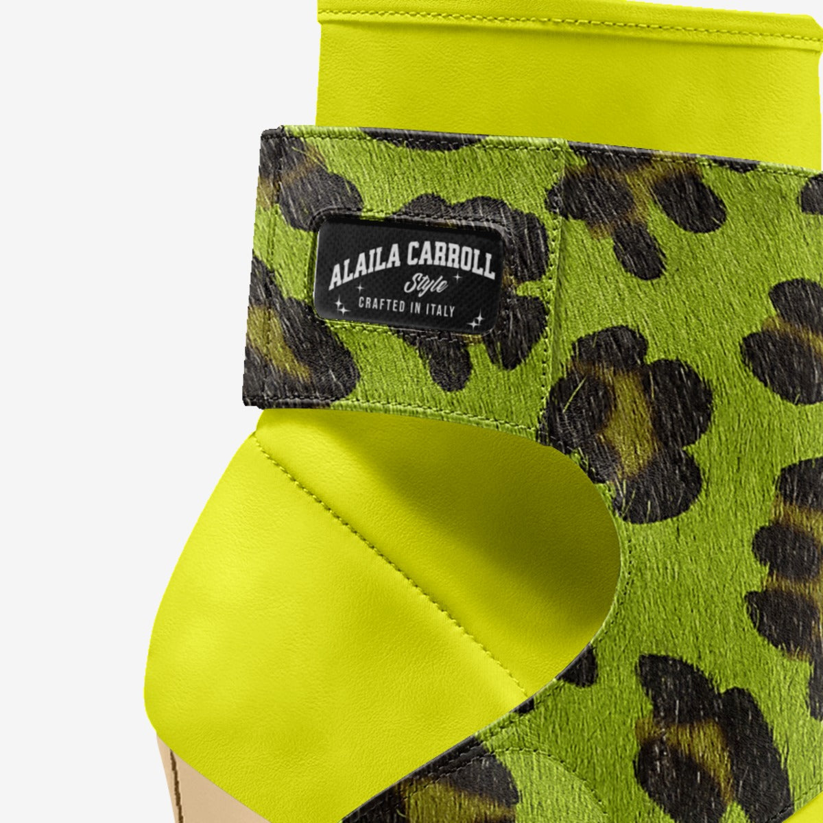 FUTURE YELLOW & GREEN JAGUAR PRINT HIGH HEEL