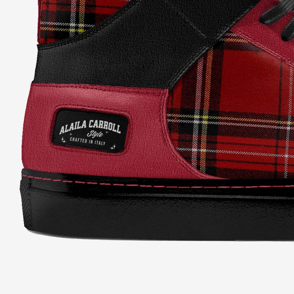 LUXURY CLASSIC BALLER HIGH TOP RED, BLACK, & PLAID