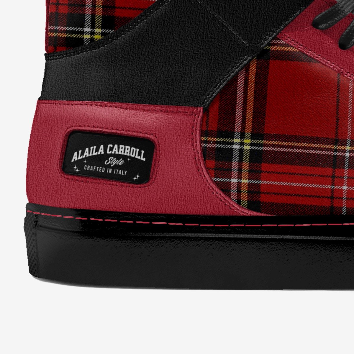 LUXURY CLASSIC BALLER HIGH TOP RED, BLACK, & PLAID