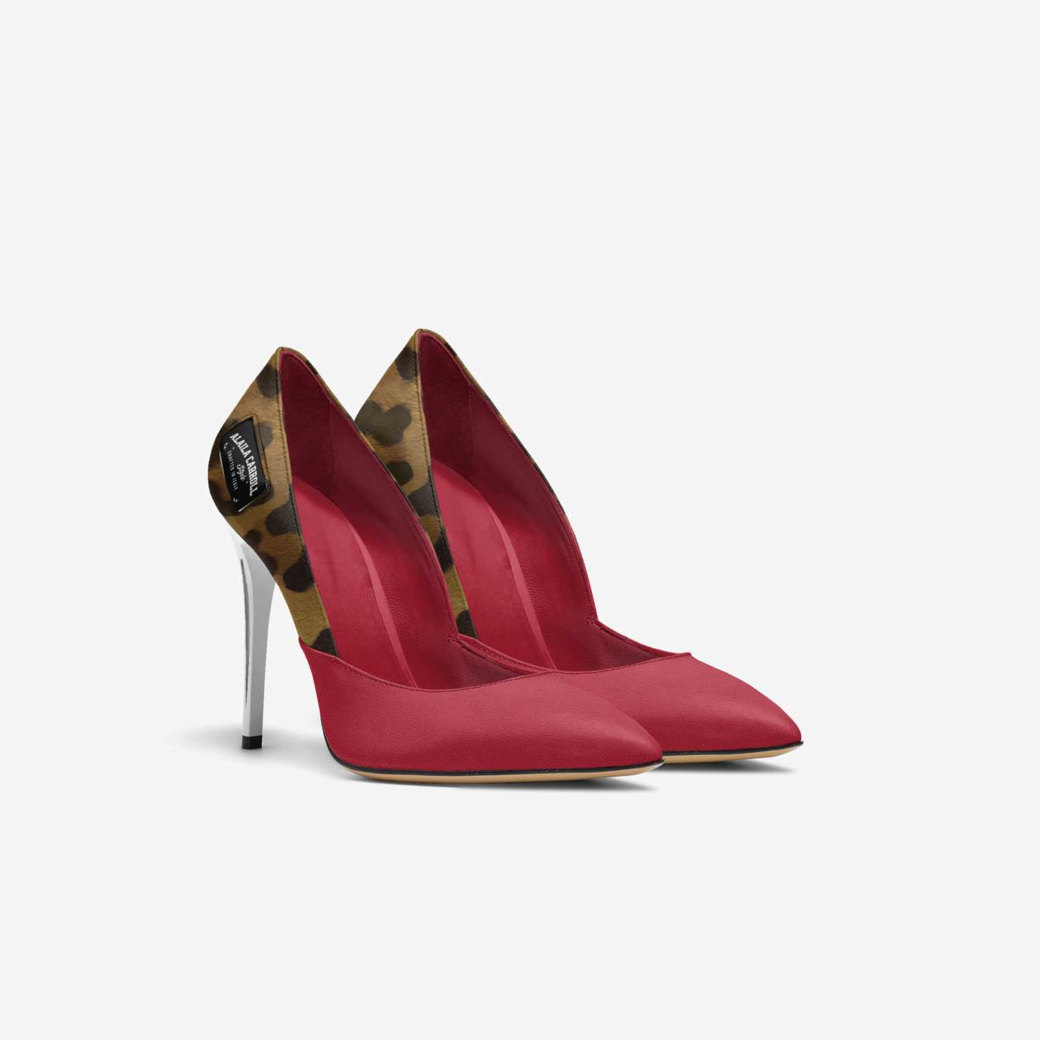 Red and Leopard Print Luxury Heels