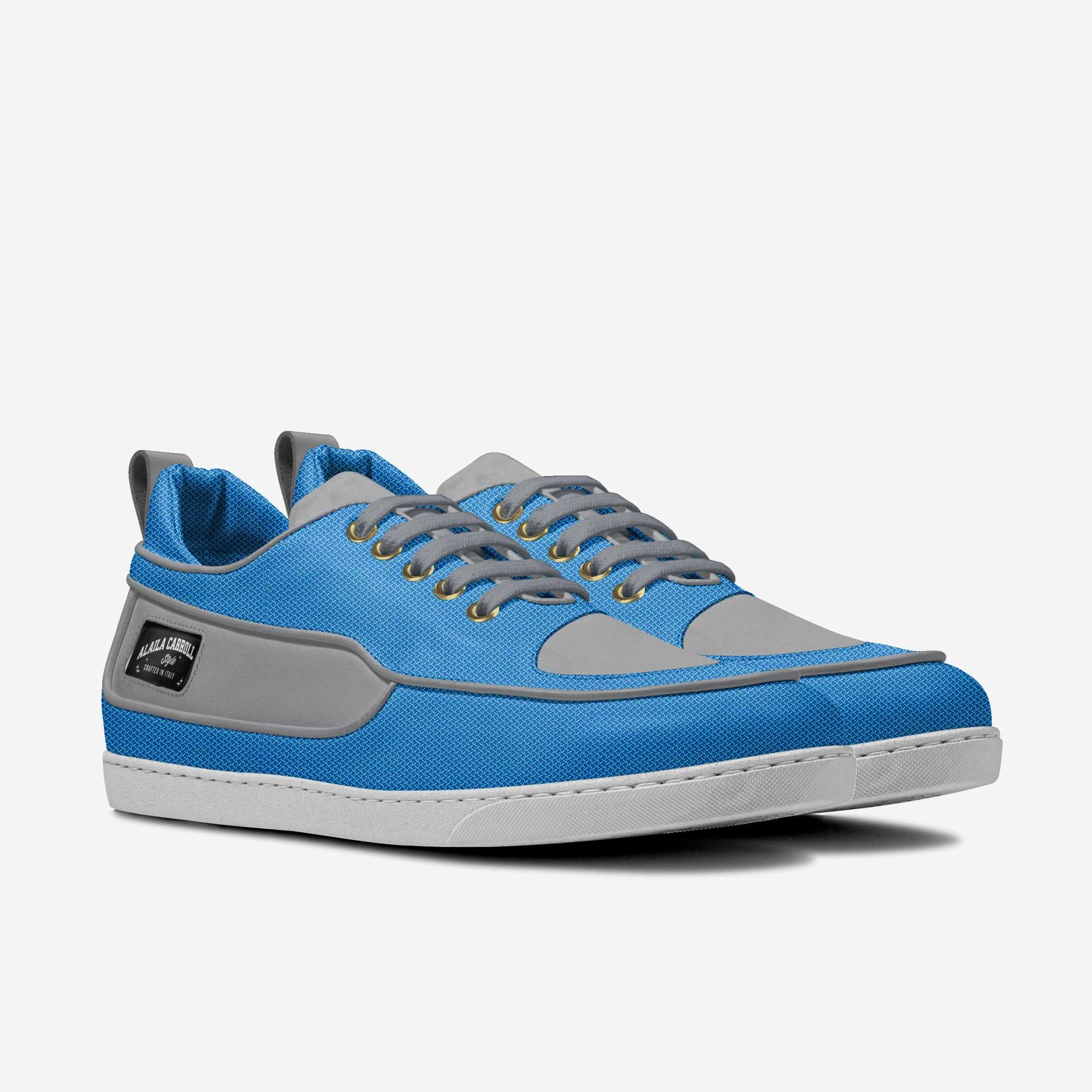 LUXURY FASHION BLUE & GREY SNEAKER LOW TOP