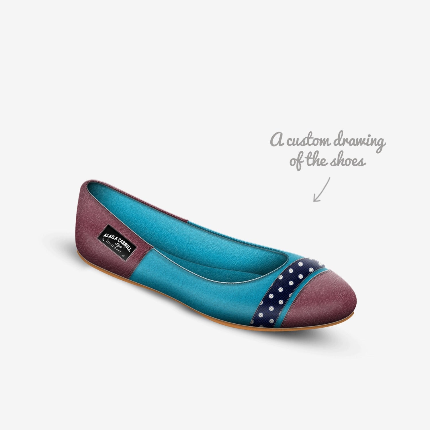 Luxury Bow Ballerina Light Blue & Purple
