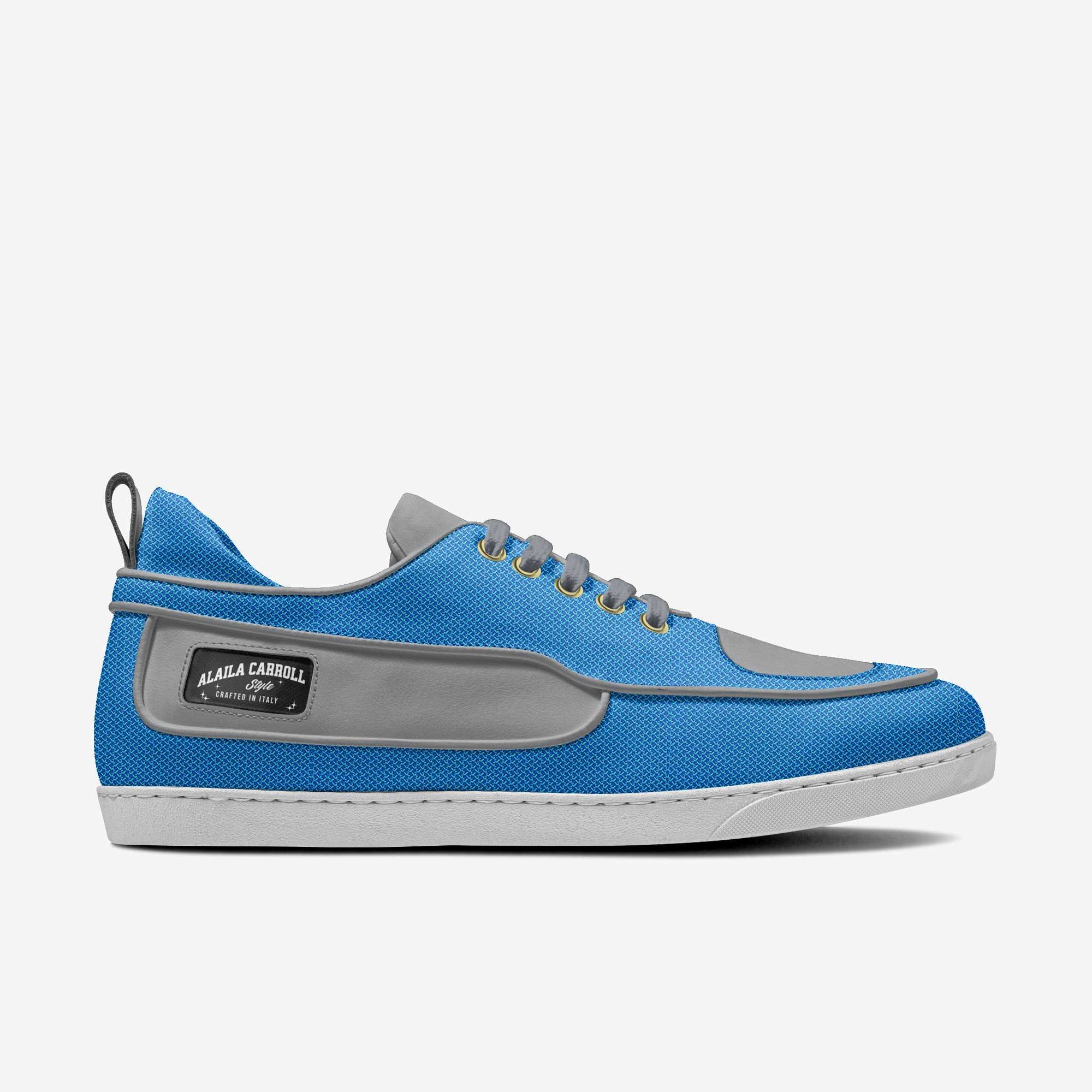 LUXURY FASHION BLUE & GREY SNEAKER LOW TOP