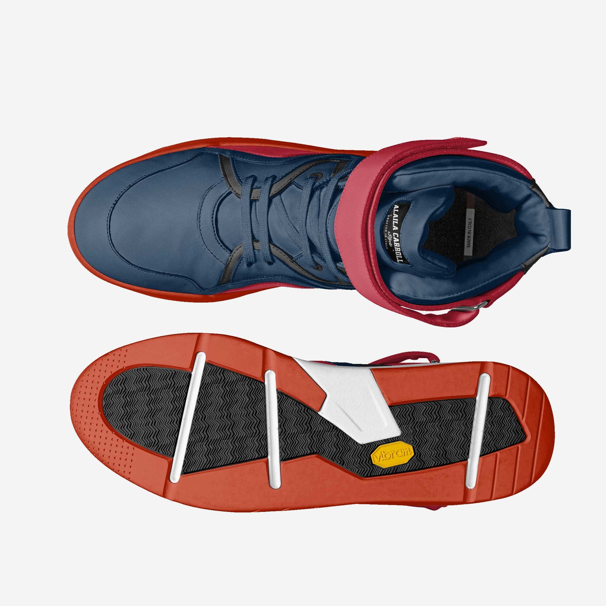 CONTEMPORARY STRAP HIGH TOP Red, Navy, Black, and White