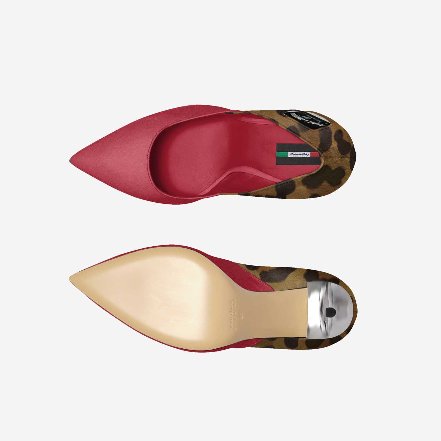Red and Leopard Print Luxury Heels