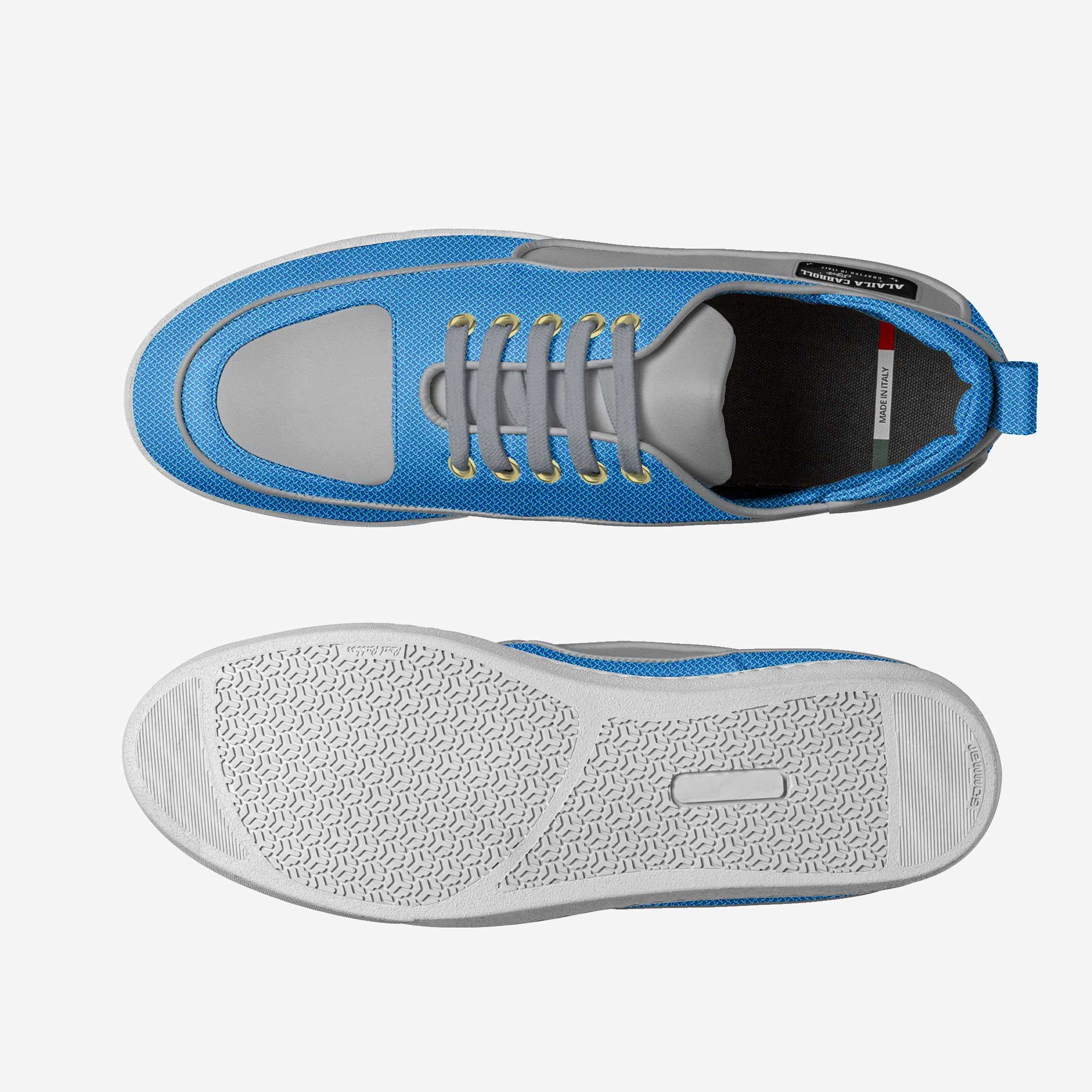 LUXURY FASHION BLUE & GREY SNEAKER LOW TOP
