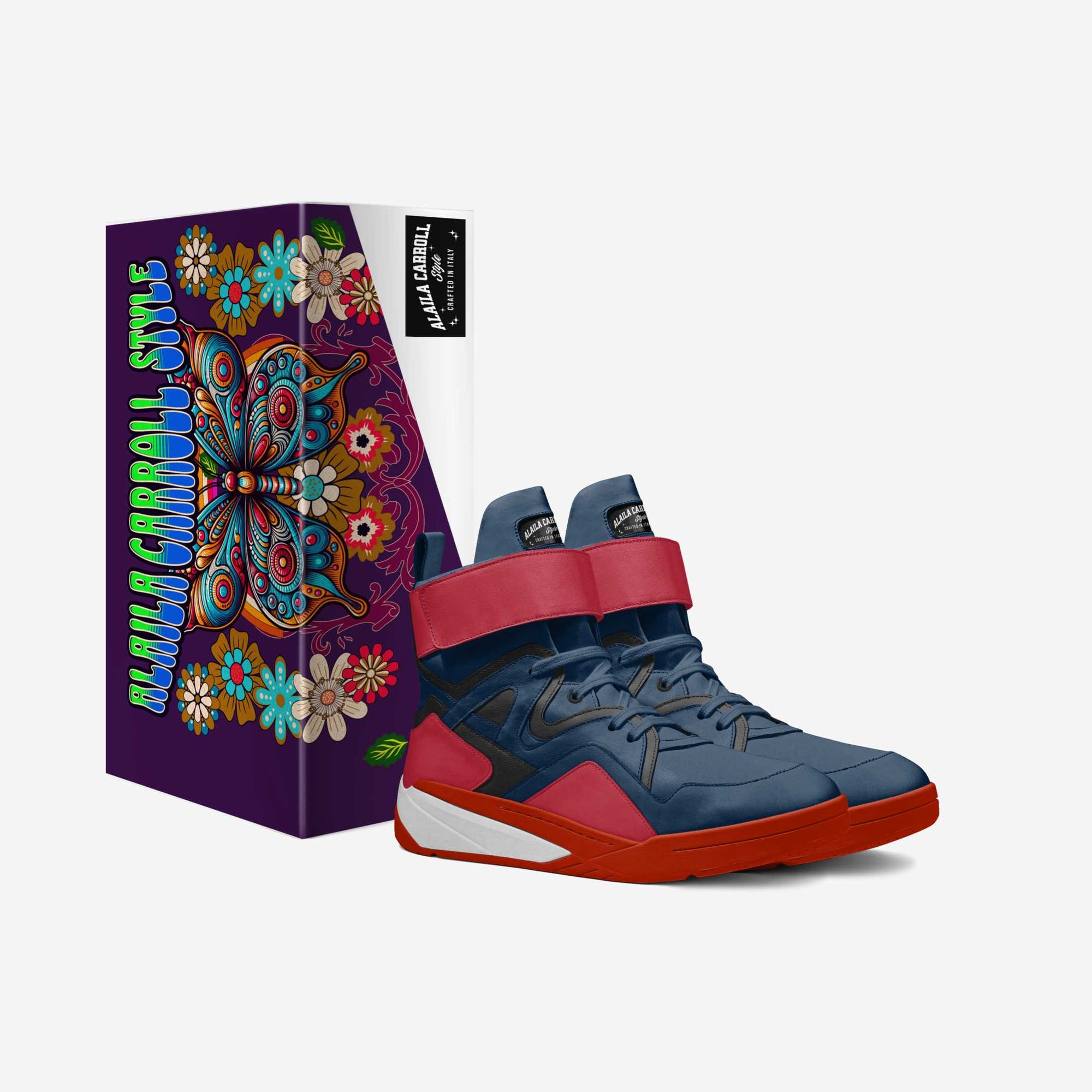 CONTEMPORARY STRAP HIGH TOP Red, Navy, Black, and White