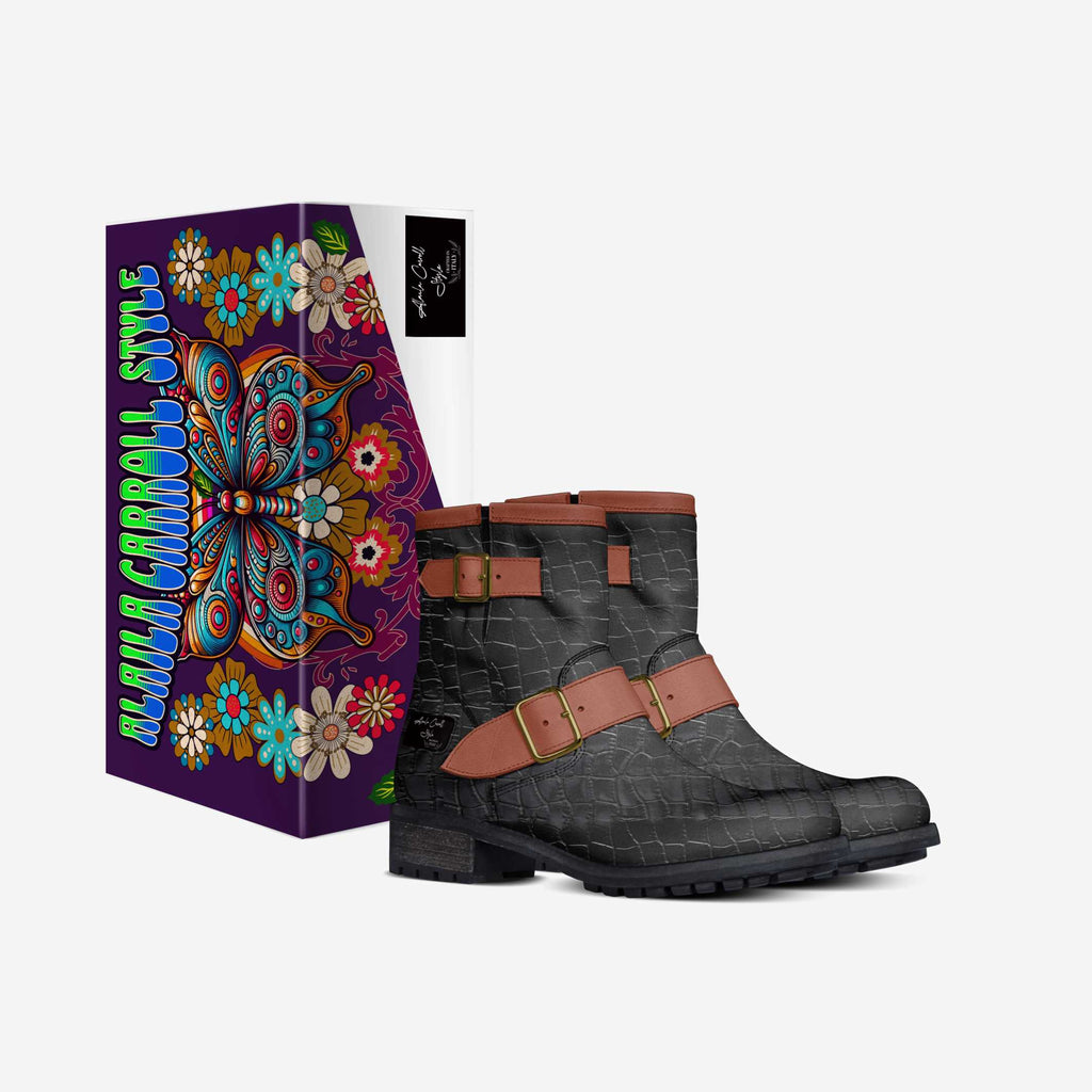 Police Belted Boot Black & Rust