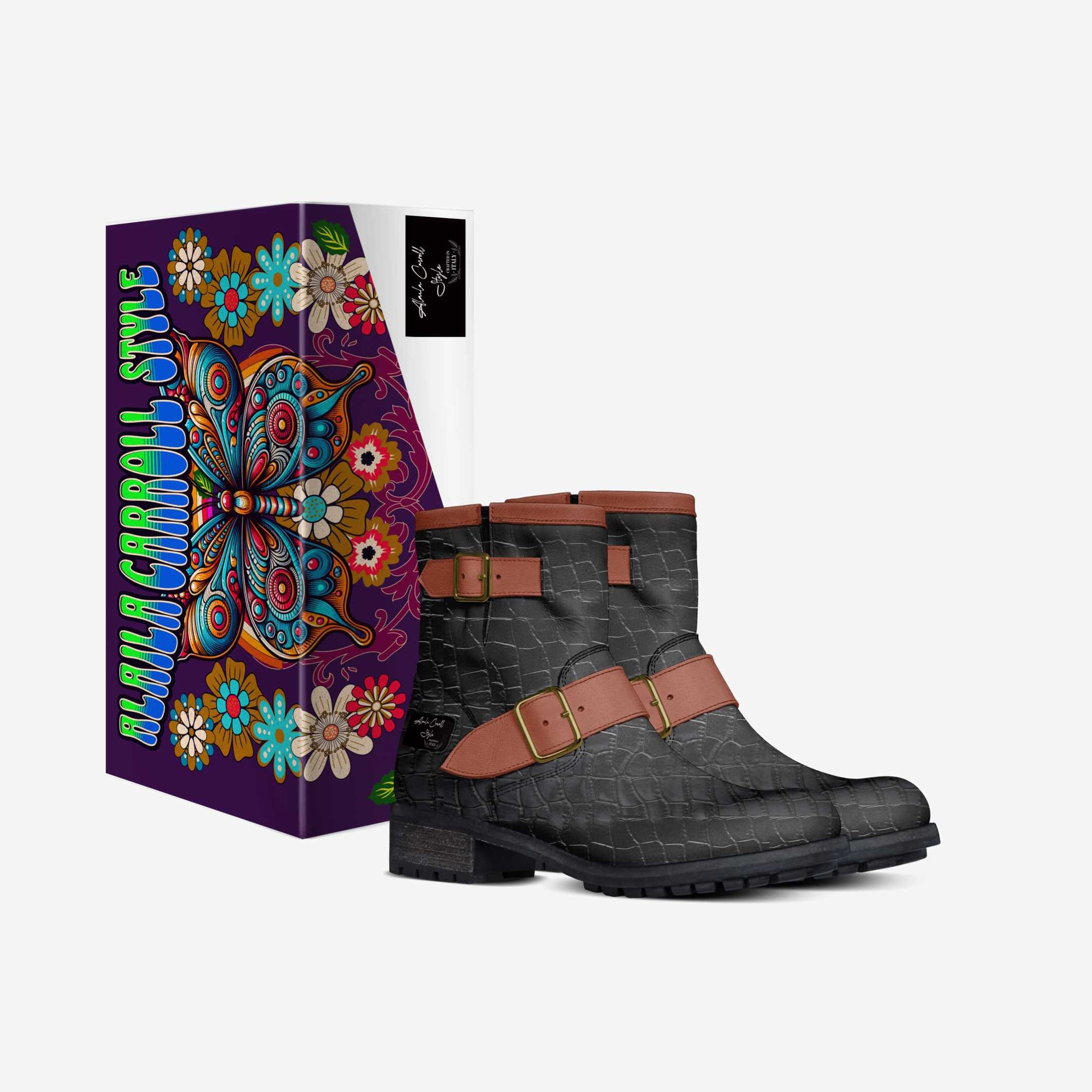 Police Belted Boot Black & Rust