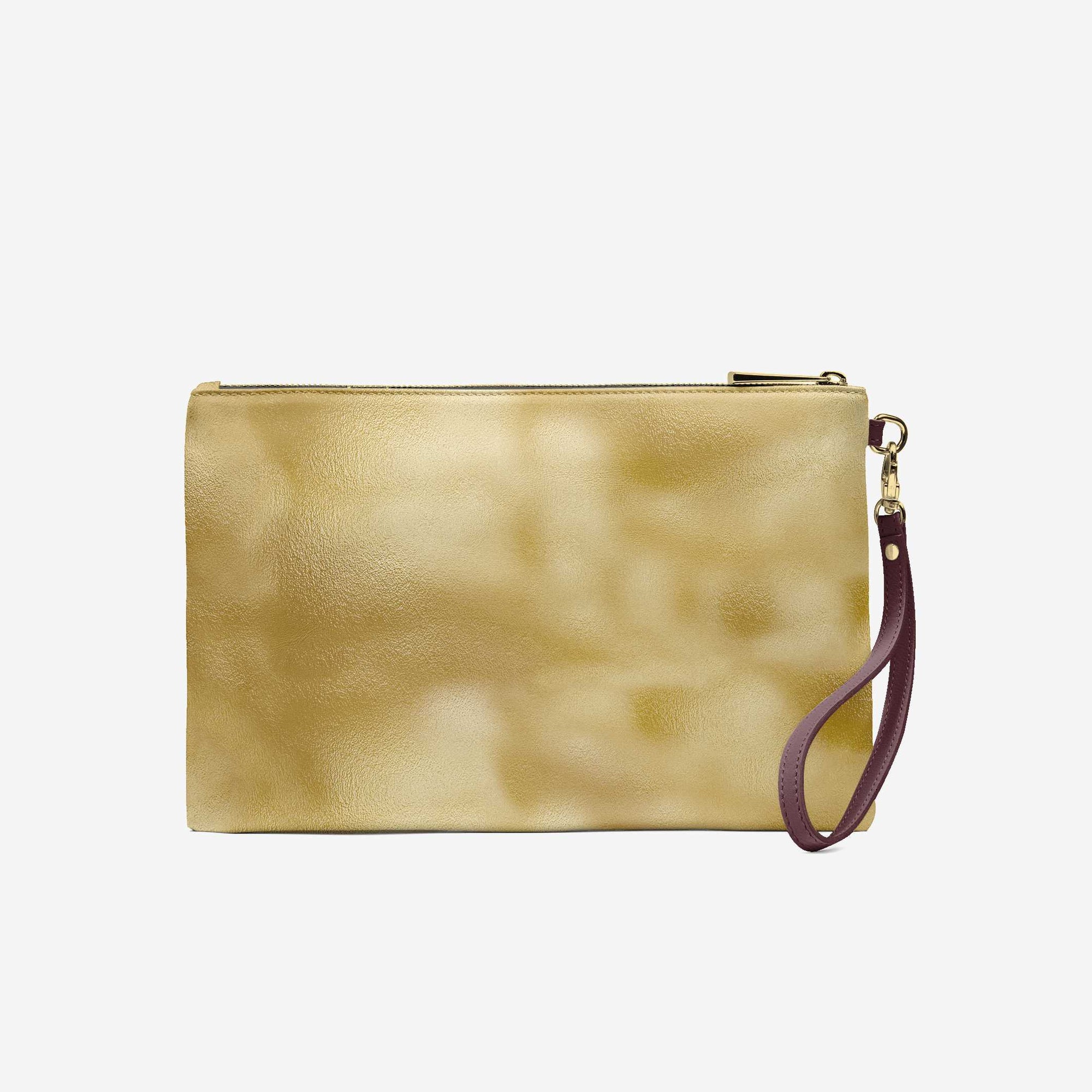 Luxury Multiuse Designer Small Bag – Gold & Wine