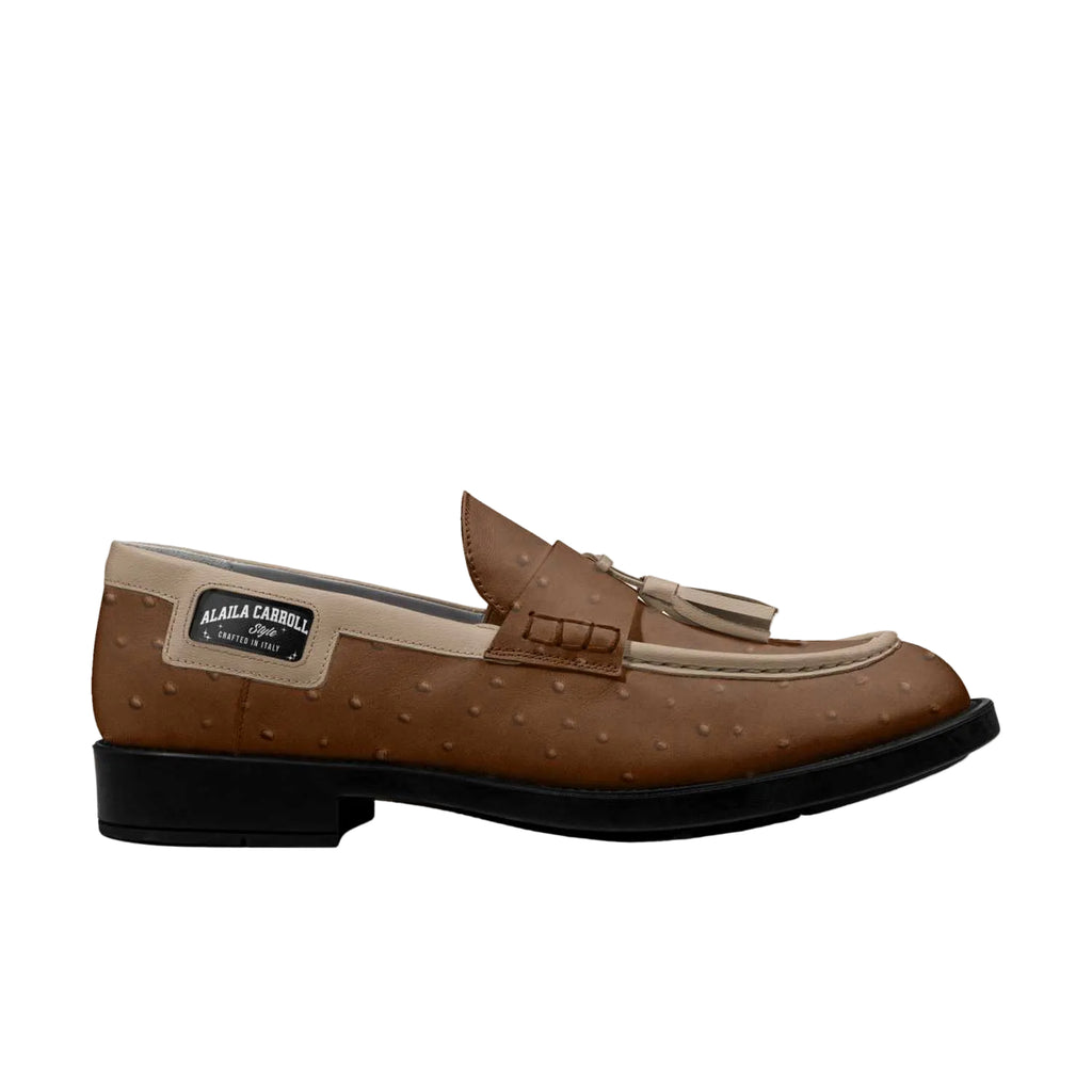 Shop the Alaila Carroll Luxe Ostrich Brown Classic Loafer, handcrafted in Italy from premium leather with moccasin stitching and slip-on comfort. Limited edition with certificate.
luxury leather loafers
Italian handcrafted loafers
designer men’s loafers
classic moccasin shoes
Ostrich brown leather slip-on shoes
limited edition loafers
premium fashion loafers
casual luxury footwear
Italian designer shoes
Alaila Carroll Style loafers
rubber sole loafers
contemporary loafers