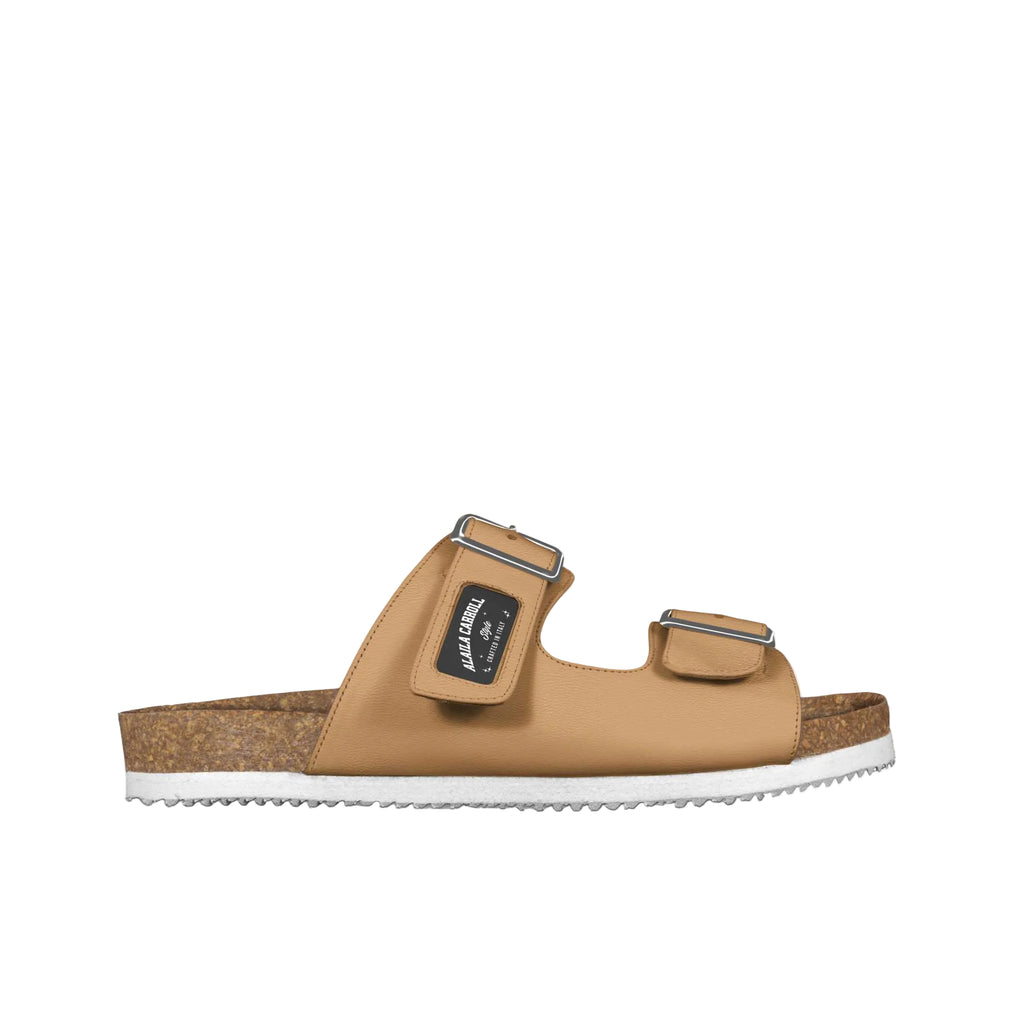 Shop the Belt Sandal in Dark Beige Leather. Premium Italian materials, cork comfort sole, metallic buckles, and timeless luxury style for men and women. Belt Sandal in Dark Beige Leather featuring a premium leather upper, textured cork and rubber sole, genuine Italian materials lining, and elegant metallic buckles for timeless luxury comfort.