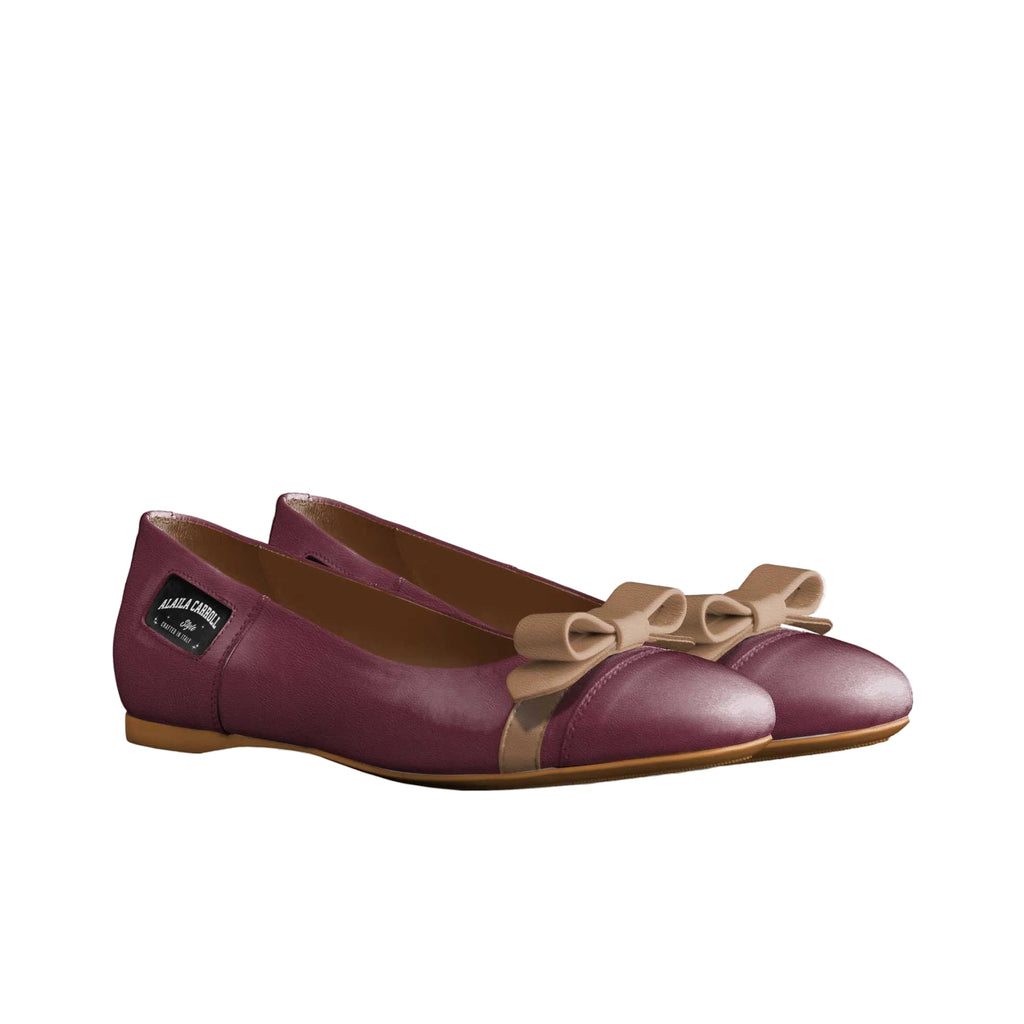 Shop the Bow Ballerina Flat Burgundy & Cognac by Alaila Carroll Style. Crafted from genuine Italian materials with a bow strap detail, flexible sole, and elegant design—perfect for weddings and everyday style.
burgundy and cognac ballerina flats
bow ballerina flats women
Italian designer flats
wedding flats for women
comfortable elegant flats
luxury ballerina flats
stylish flats for weddings
Alaila Carroll Style shoes
designer women’s flats
comfortable formal flats