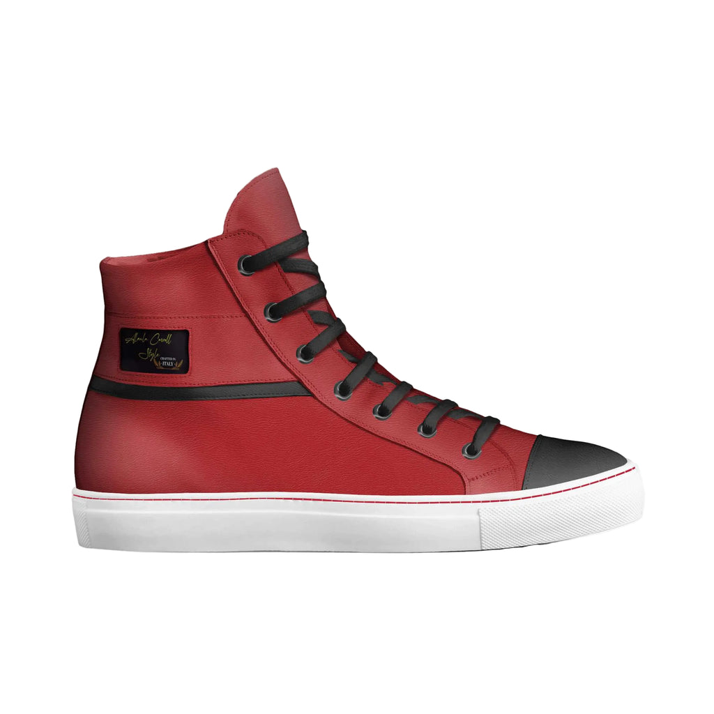 Make a bold statement with the Classic Red & Black High Top by Alaila Carroll Style. Crafted from Italian canvas with metal eyelets, cotton laces, and premium material details. Available in extended sizes for men and women.

red and black high top sneakers
designer high top sneakers
Italian canvas high top shoes
luxury streetwear sneakers
red black fashion sneakers
high top sneakers for men and women
designer canvas sneakers
luxury street style shoes
Alaila Carroll Style sneakers
premium high 