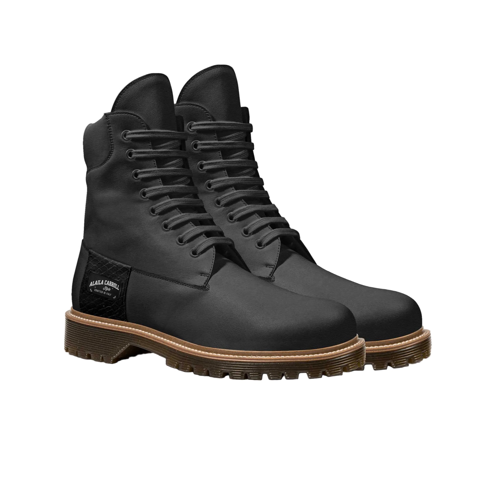 Black slip-on high boot with Italian materials, square stitching, lightweight rubber sole and embossed logo. Modern unisex street footwear.

black high boots, slip-on boots, designer street boots, Italian footwear, unisex boots, modern ankle boots, lightweight rubber sole, luxury casual boots