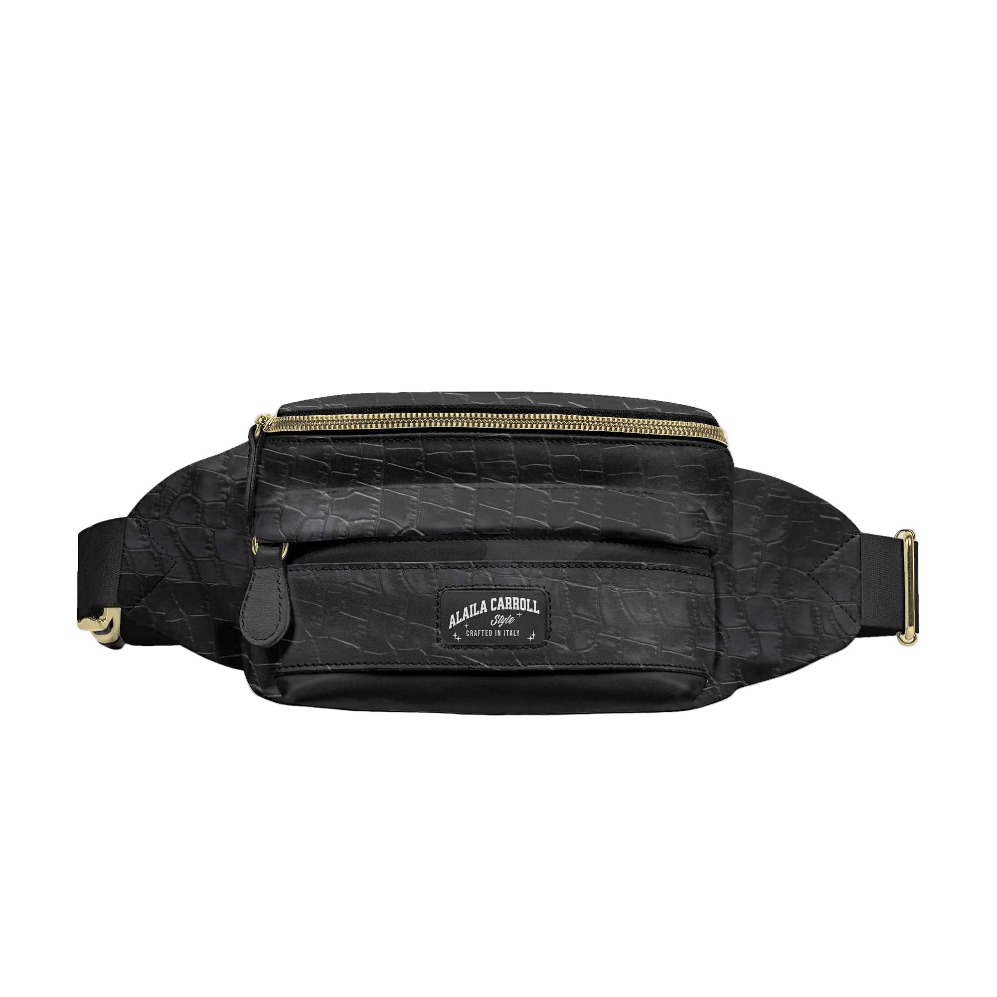 Luxury black designer belt bag with adjustable strap, secure zipper closure, and internal pockets for stylish hands-free storage.

designer belt bag black, luxury waist bag, multi-pocket belt bag, fashion fanny pack, black crossbody belt bag, travel belt bag, upscale streetwear bag