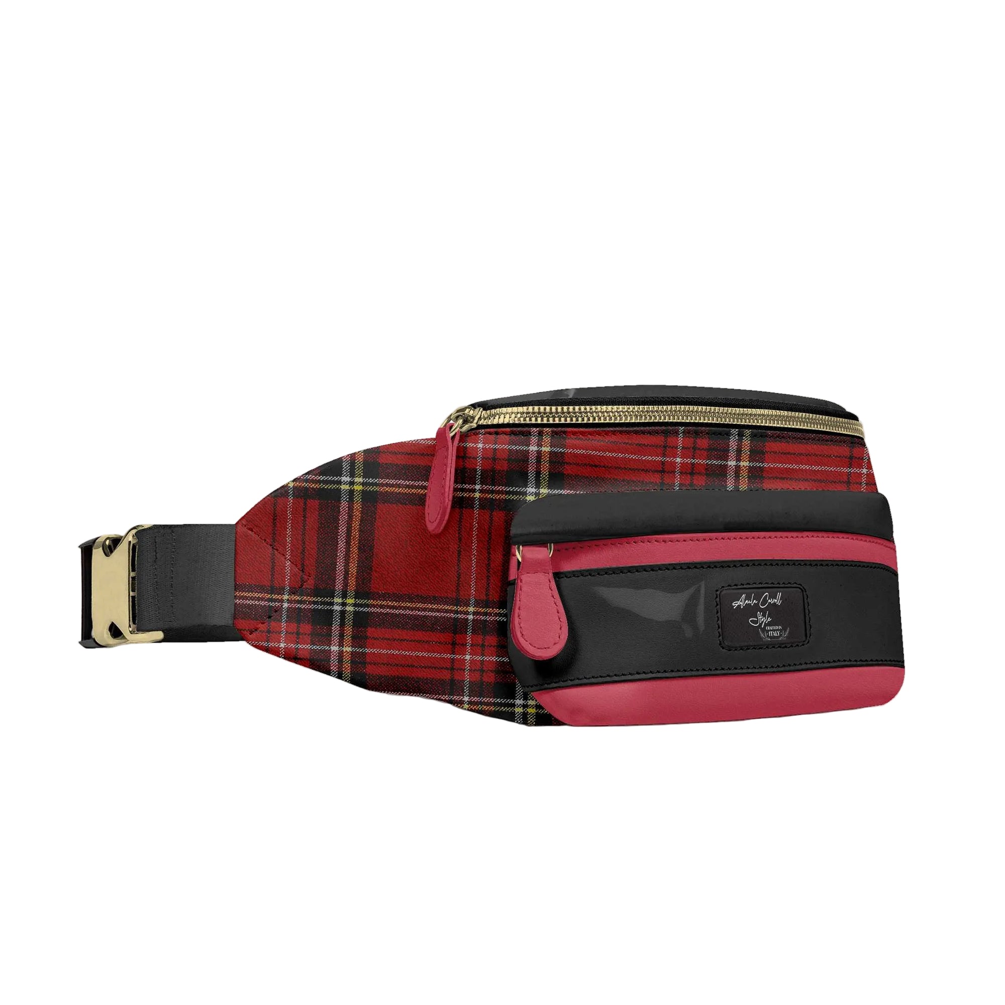 Shop the Designer Luxe Multi-Pocket Belt Bag Red Plaid & Black by Alaila Carroll Style. Handcrafted in Italy, limited edition, adjustable strap, and luxury multi-pocket design.
designer belt bag
luxury waist bag
red plaid belt bag
Italian leather belt bag
limited edition handbag
crossbody belt bag
high-end waist bag
Alaila Carroll Style bag
fashion fanny pack
luxury streetwear bag