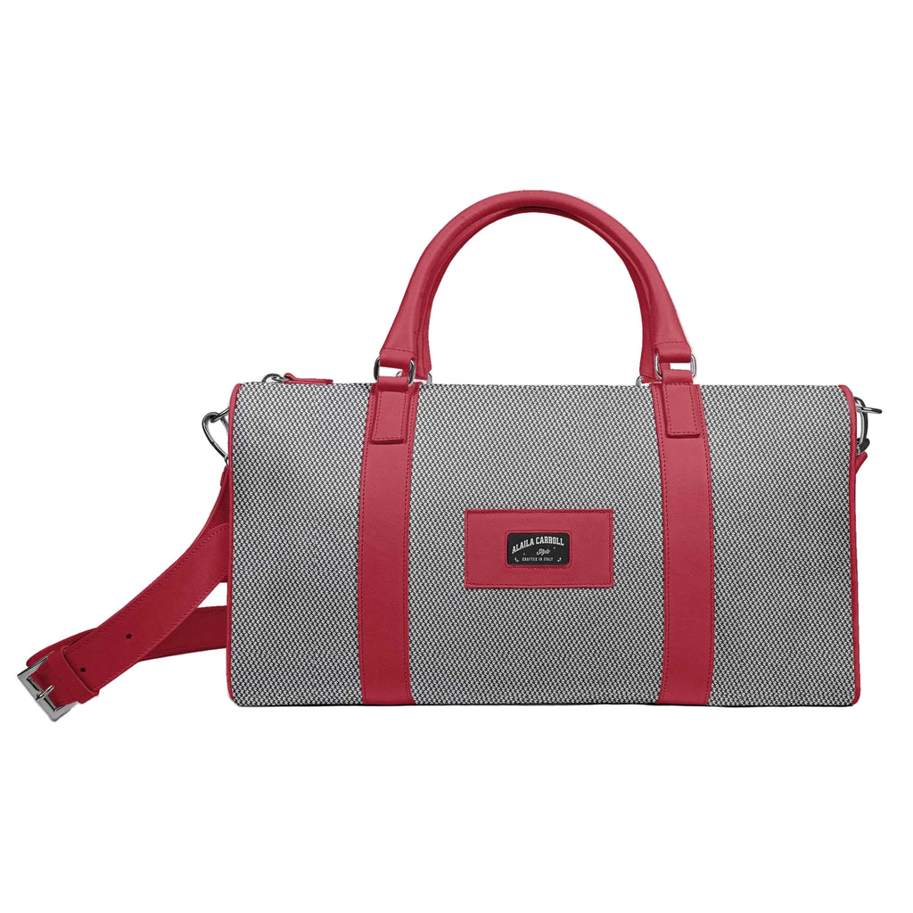 Upgrade your travel style with the Designer Luxe Travel Bag in Silver Textile & Red. Spacious, elegant, and finished with premium details.

Designer luxe travel bag silver textile red

Luxury weekend travel bag silver and red

Premium designer duffle bag with logo

Designer travel bag, luxury weekend bag, silver travel bag, red accent travel bag, luxury duffle bag, designer carry-on bag, premium travel accessory