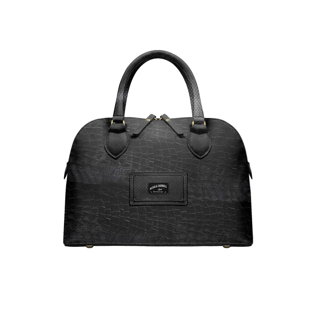 Designer Luxury Fashion-Chic Bag – Black Croc & Python