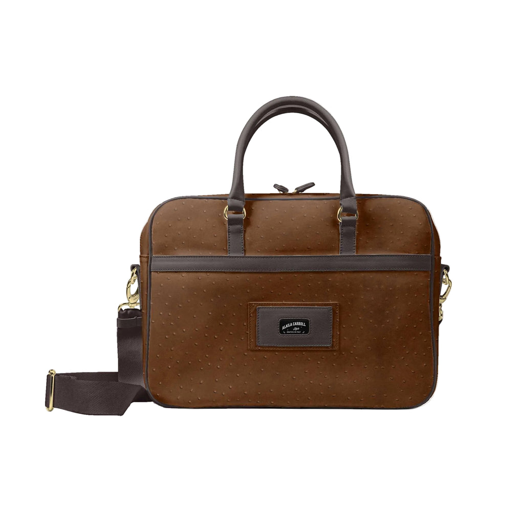 Shop the Designer Luxury Urban Work Bag in Ostrich Brown. Crafted from fine Italian materials, fits a 16" laptop, with organized compartments for modern professionals.

Luxury Ostrich brown work bag Italian design

Designer laptop work bag Ostrich brown

Urban professional leather-style work bag

Luxury work bag, designer laptop bag, Italian work bag, professional urban bag, brown luxury business bag, designer office bag, modern work accessories