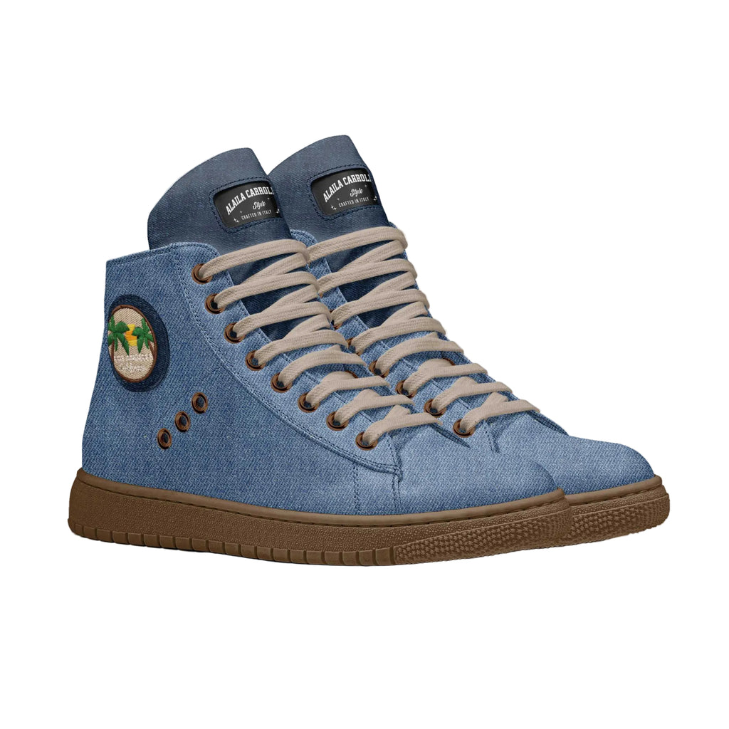 Shop the Eco Vintage High Top Denim Jeans with Mouton Laces by Alaila Carroll Style. Featuring premium denim, eco-technical leather, embroidered details, and a recyclable TR sole for sustainable luxury streetwear.
eco vintage high top sneakers
denim high top sneakers
Mouton lace sneakers
sustainable designer sneakers
eco-friendly high tops
luxury streetwear sneakers
Alaila Carroll Style sneakers
designer denim shoes
recyclable sole sneakers
premium high top footwear
fashion sneakers for men and women
eco lu